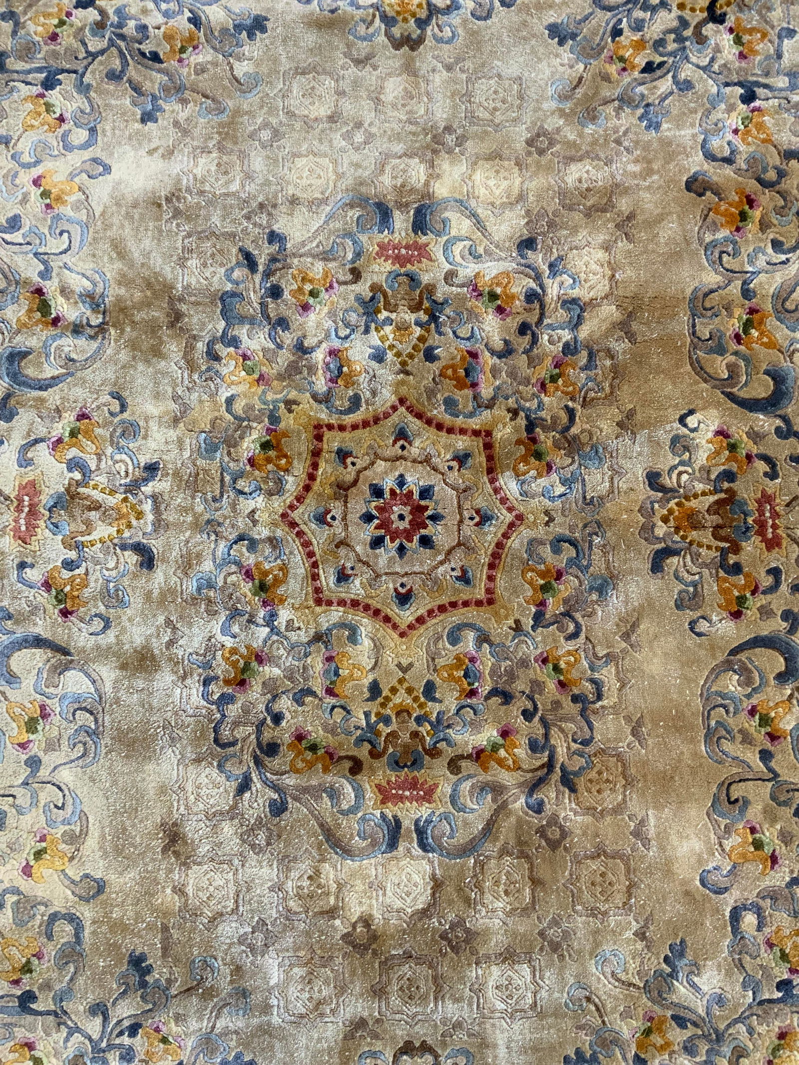 Vintage Handmade Silk Chinese Art Deco Rug (1 of 8)