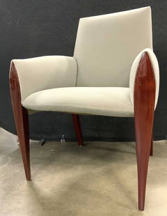 DAKOTA JACKSON KE ZU Upholstered Club Chair: DAKOTA JACKSON KE ZU Upholstered Club Chair. The Ke-Zu chair features in Dakota Jackson's classic Ke-Zu Collection. It is characterized by a form-fitted design that is luxuriously sculpted to the body