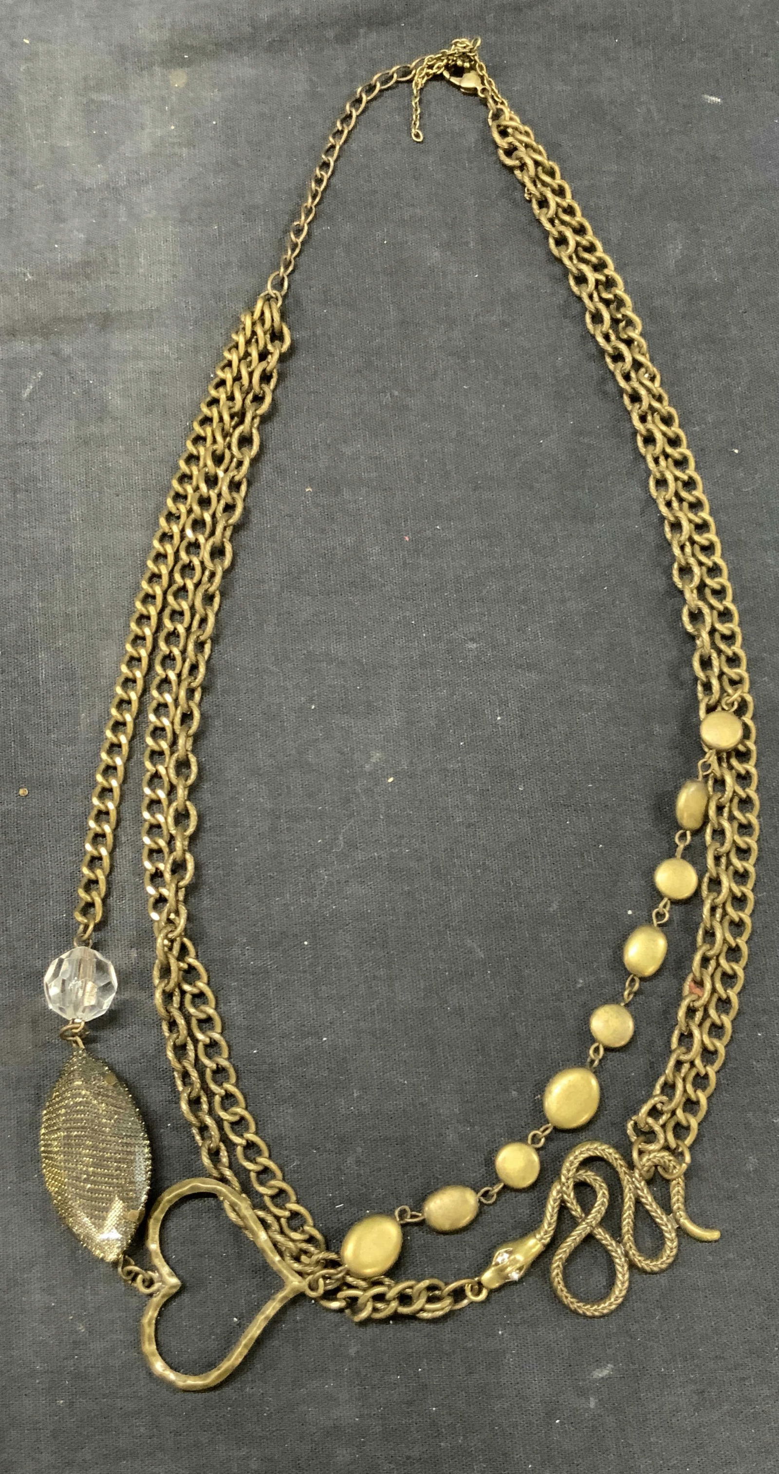 Multi chain & Charm Bronze Tn Necklace (1 of 6)