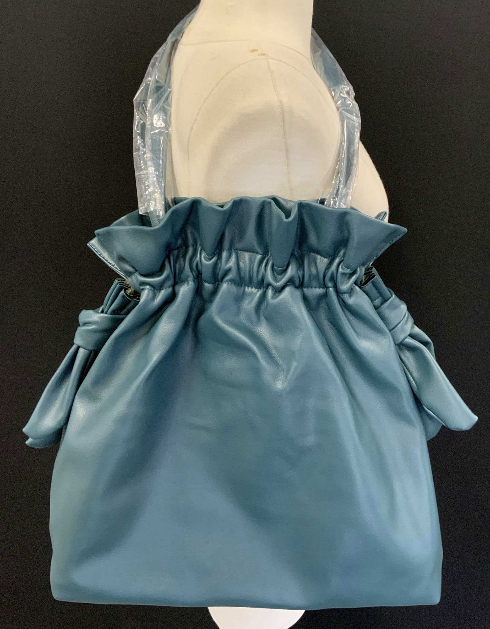 Leatherette Handbag New with Tag Teal (1 of 6)