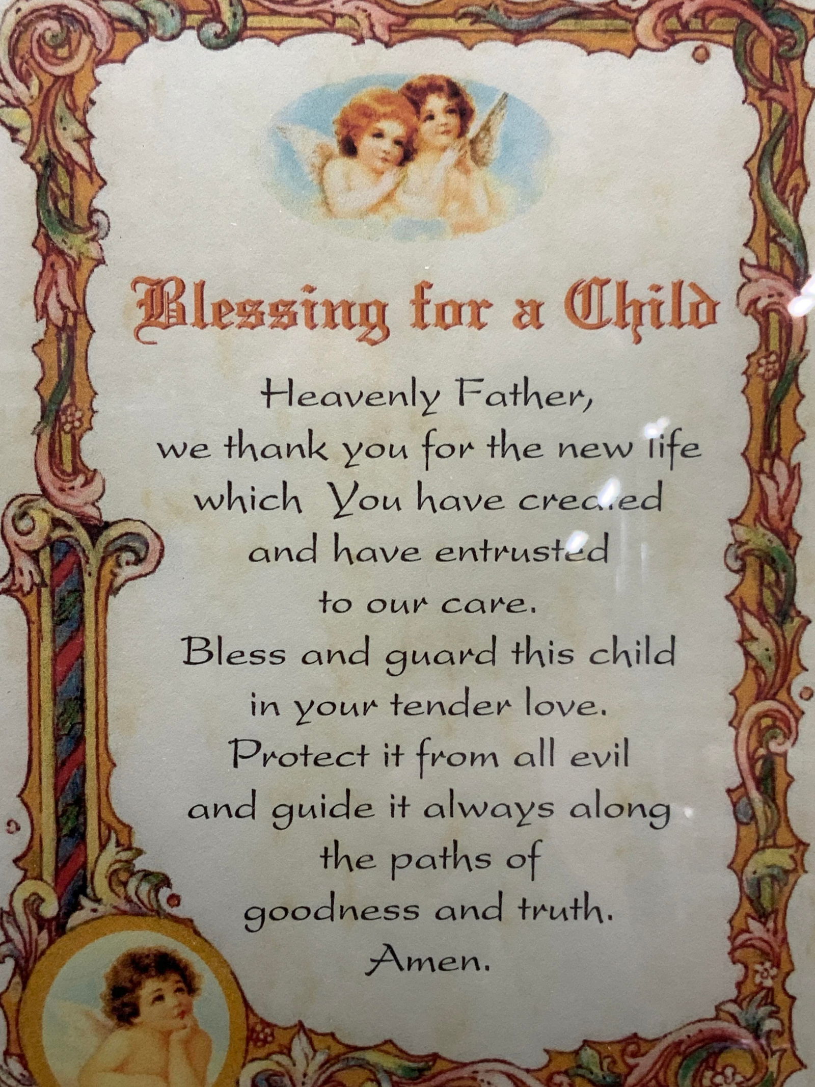 Framed Blessing For A Child Litho (1 of 8)