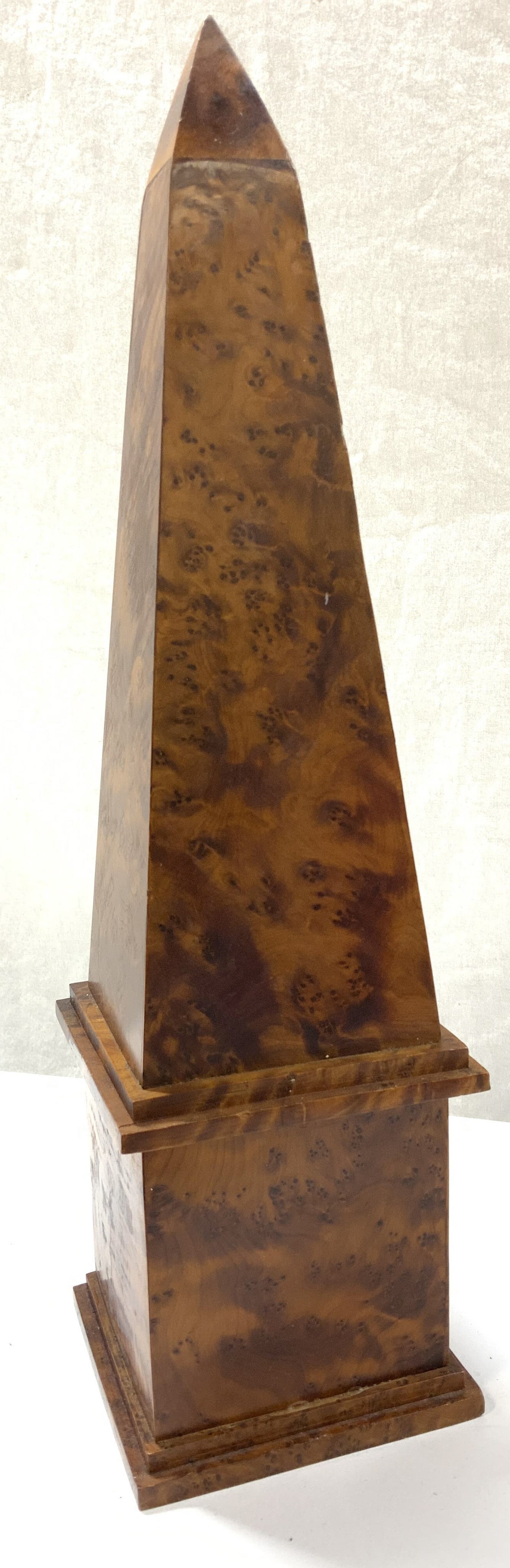 Burl Wood Obelisk Desk Accessory 14in (1 of 6)