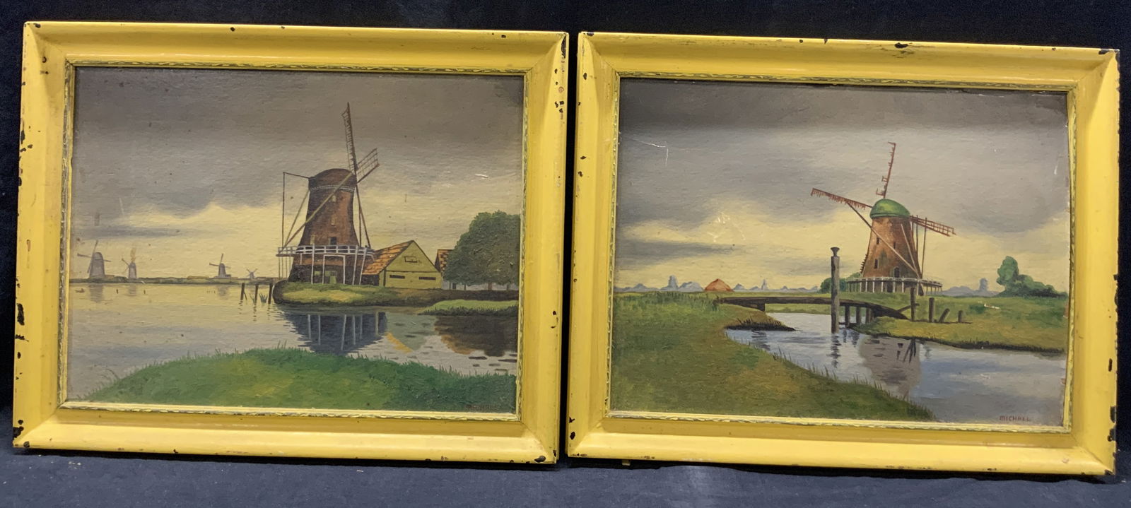 Lot 2 Michael Sgd Windmill Oil Paintings (1 of 11)