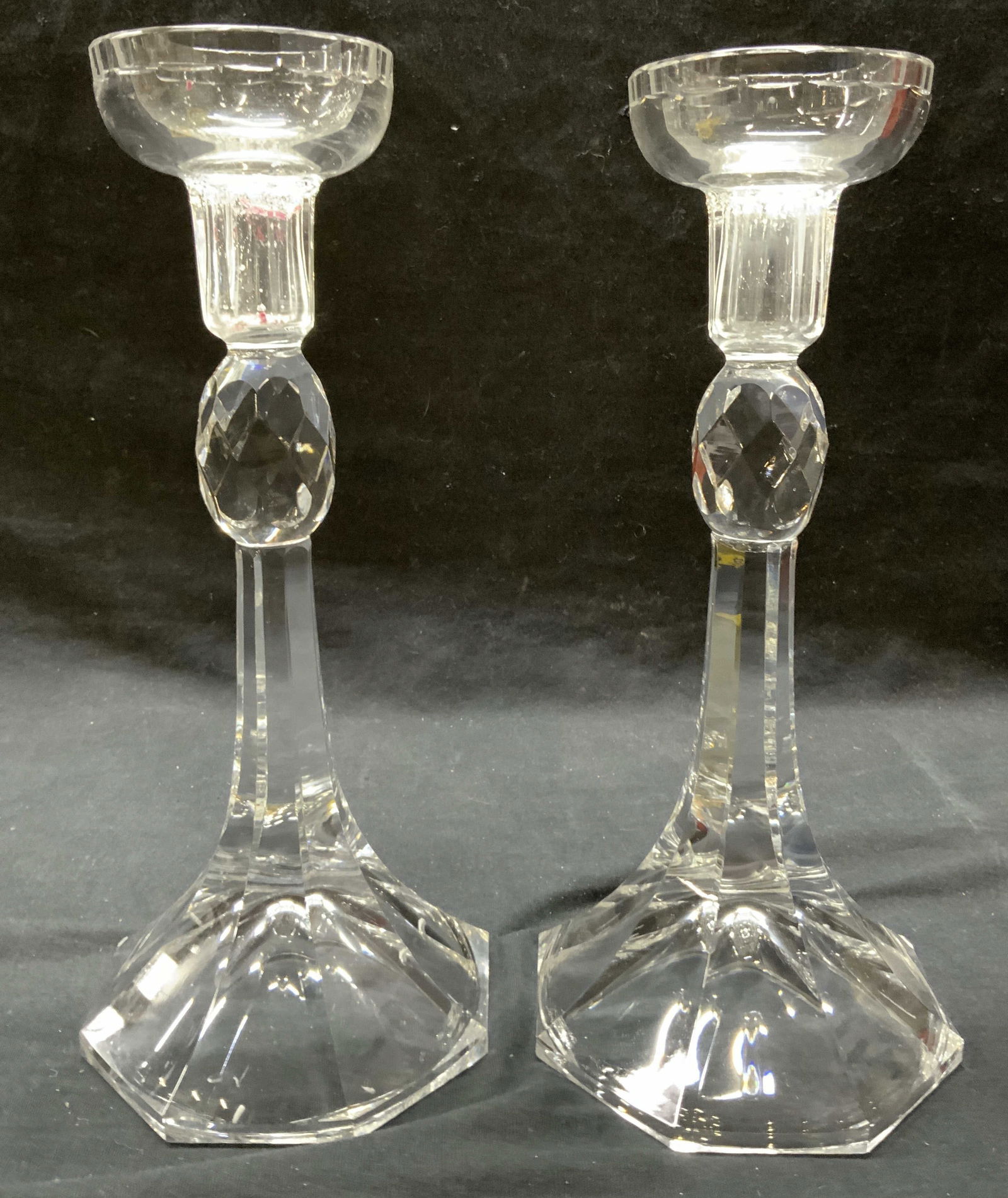 Pair Cut Crystal Tabletop Candlesticks (1 of 6)