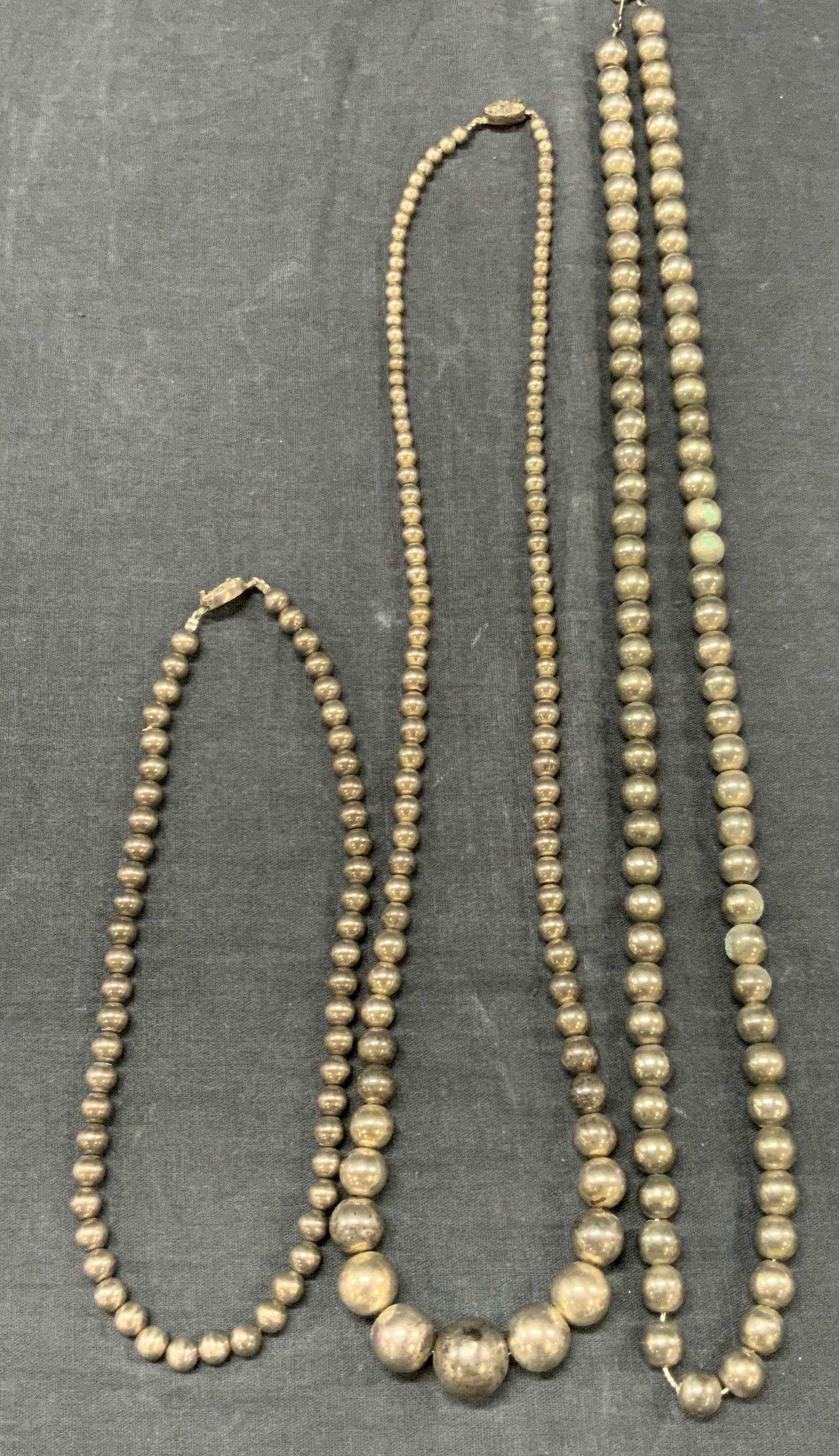 Lot 3 Sterling Silver Beaded Necklaces (1 of 7)