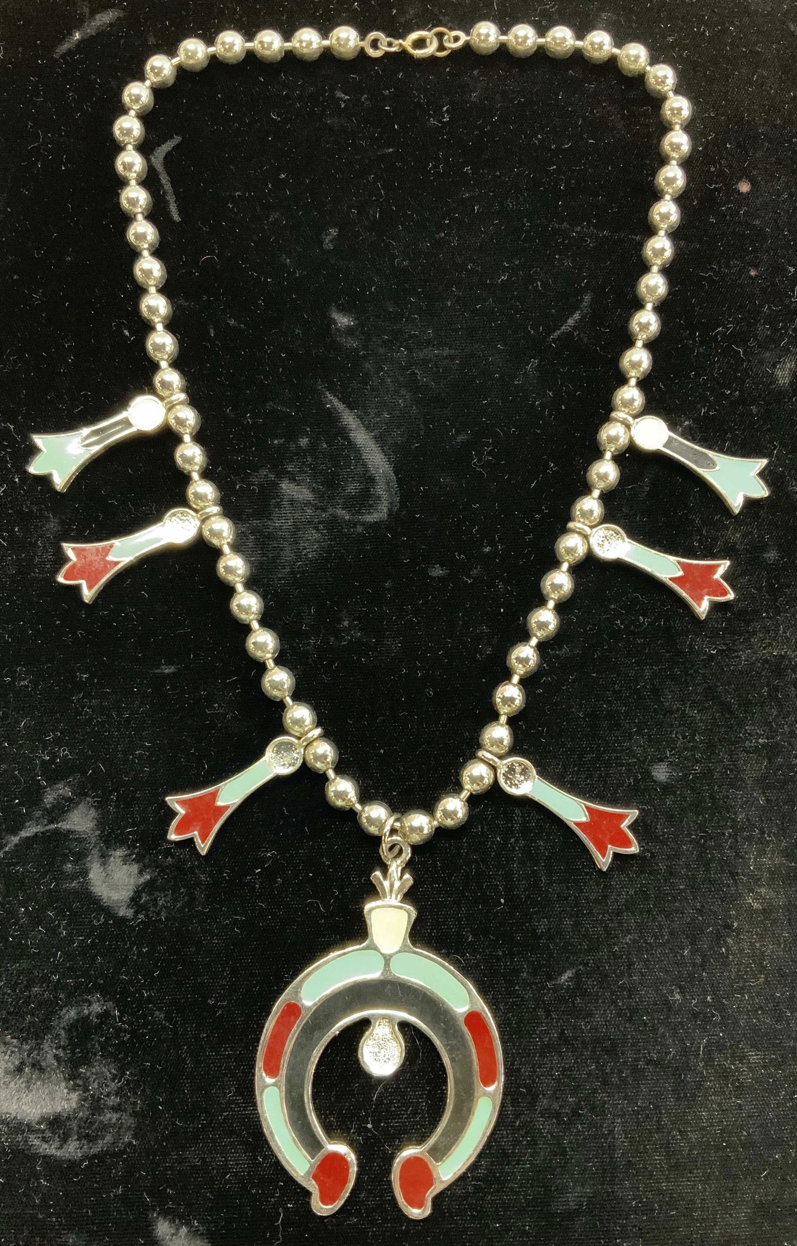 Chunky Statement Metal Bead Pendant Necklace (1 of 6)