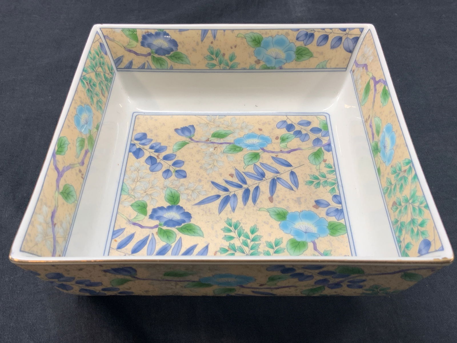 Stamped Asian Floral Ceramic  Bowl (1 of 6)