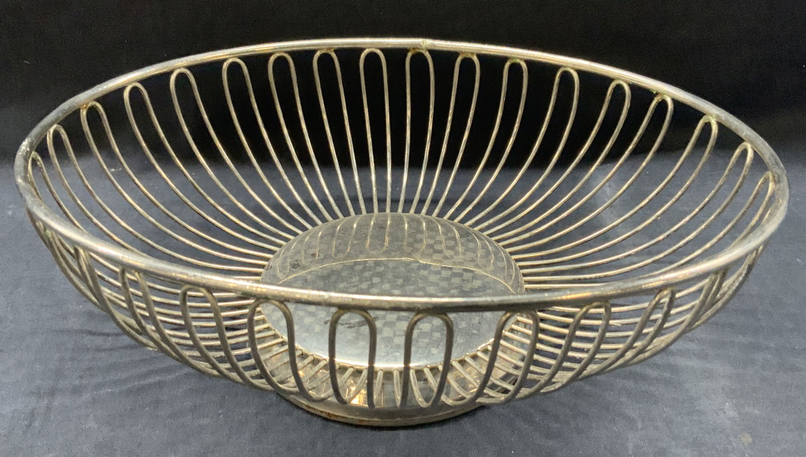 Vntg Silver Plate Wire Basket Bowl (1 of 7)
