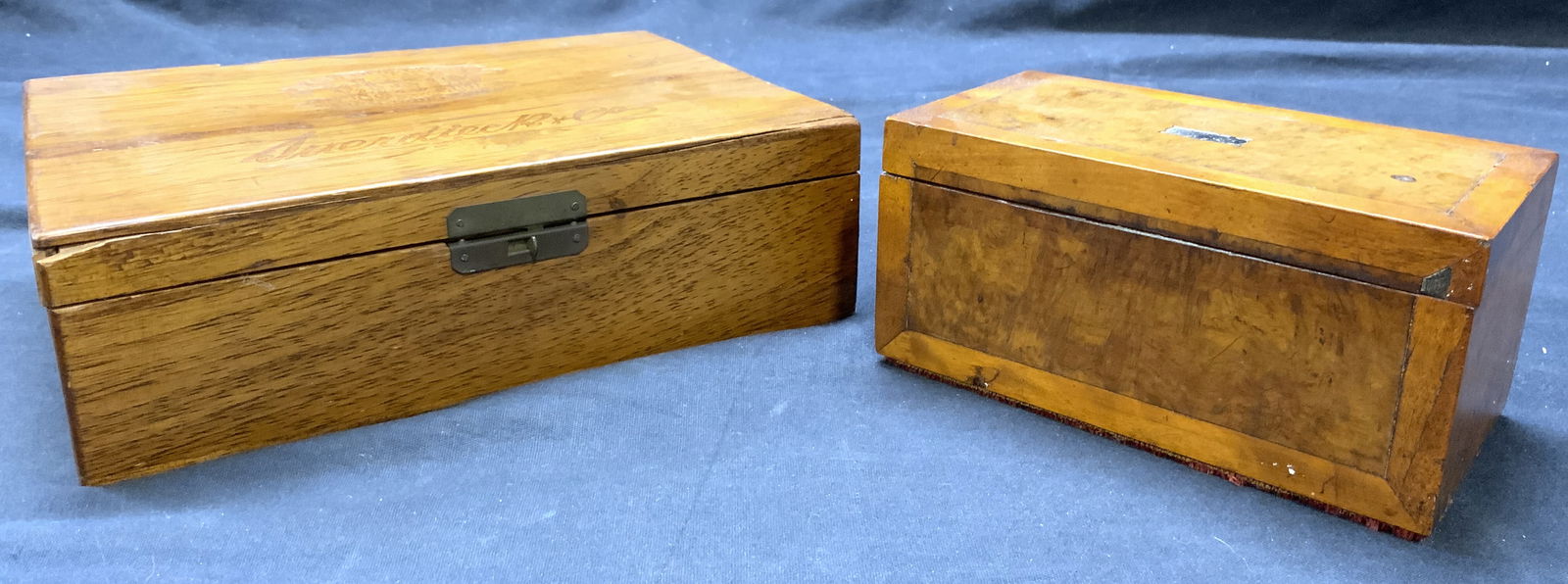 Lot 2 Carved Wooden Keepsake Boxes W Lids (1 of 8)