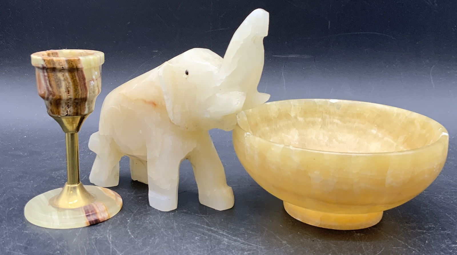 Lot 3 Polished Natural Stone Tabletop Accessories (1 of 6)