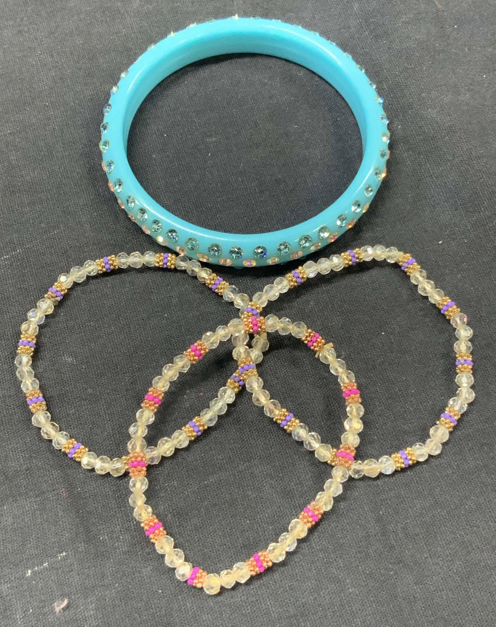 Lot 4 Beaded & Encrusted Bracelets (1 of 7)