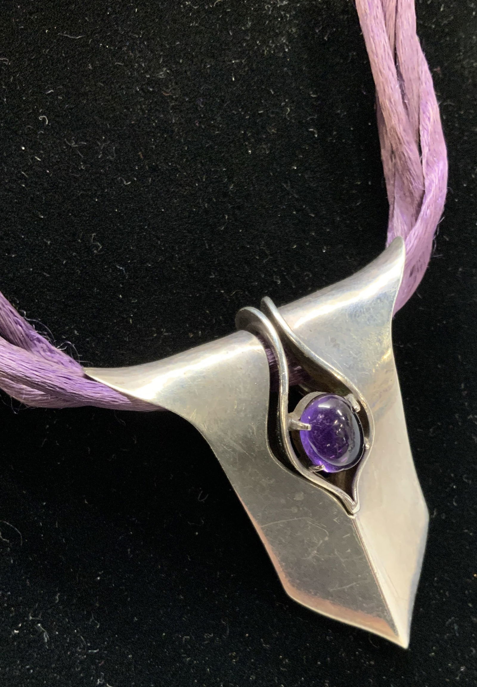 Hand Crafted RS Sterling Silver Amethyst Choker (1 of 7)
