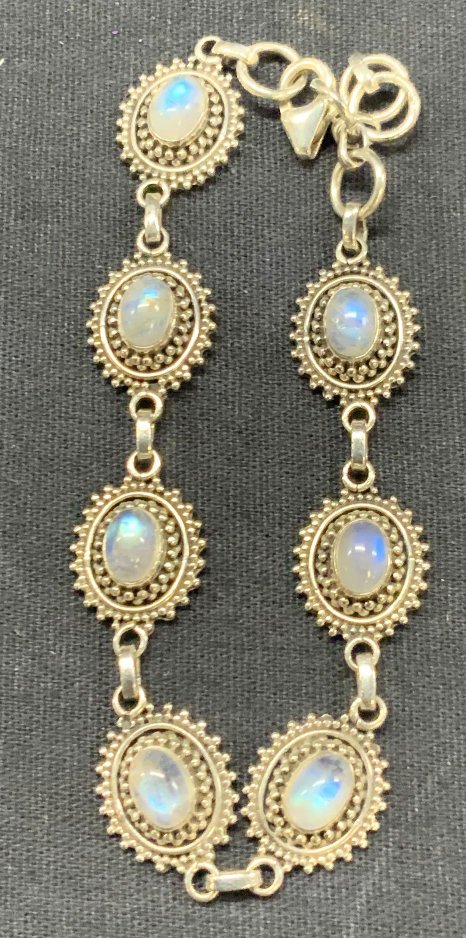 Sterling Silver & Moon Stone Bracelet (1 of 6)