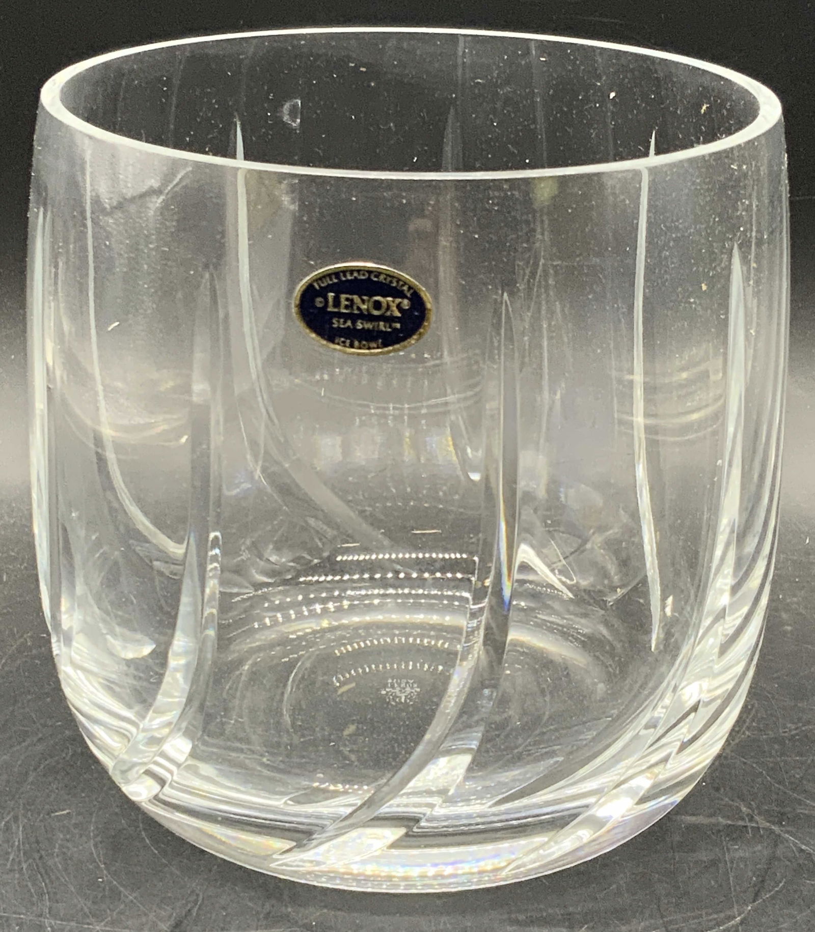 LENOX USA Lead Crystal Sea Swirl Ice Bowl, Org Bx (1 of 9)