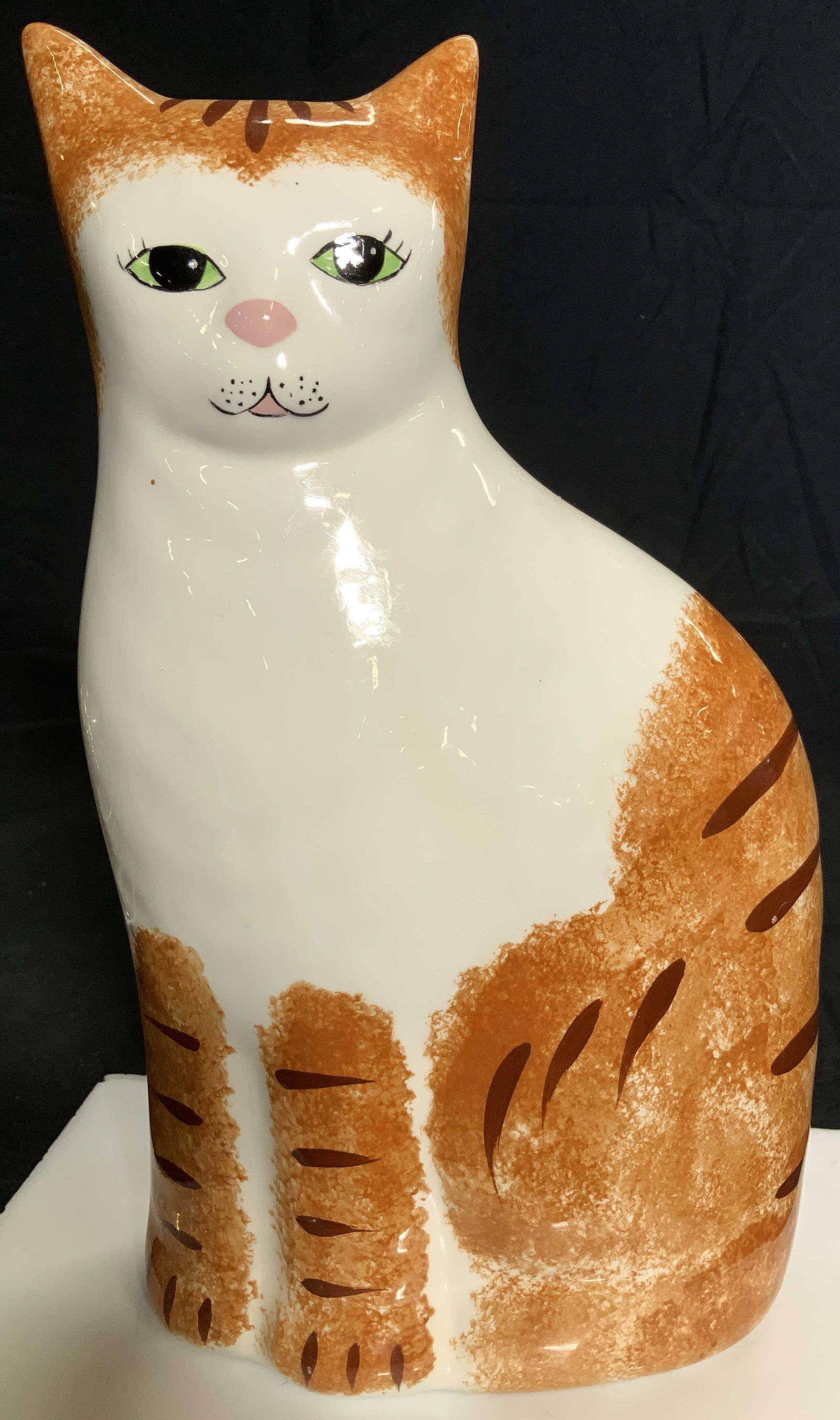 Folk Art Cat Ceramic Figural, Decor (1 of 6)
