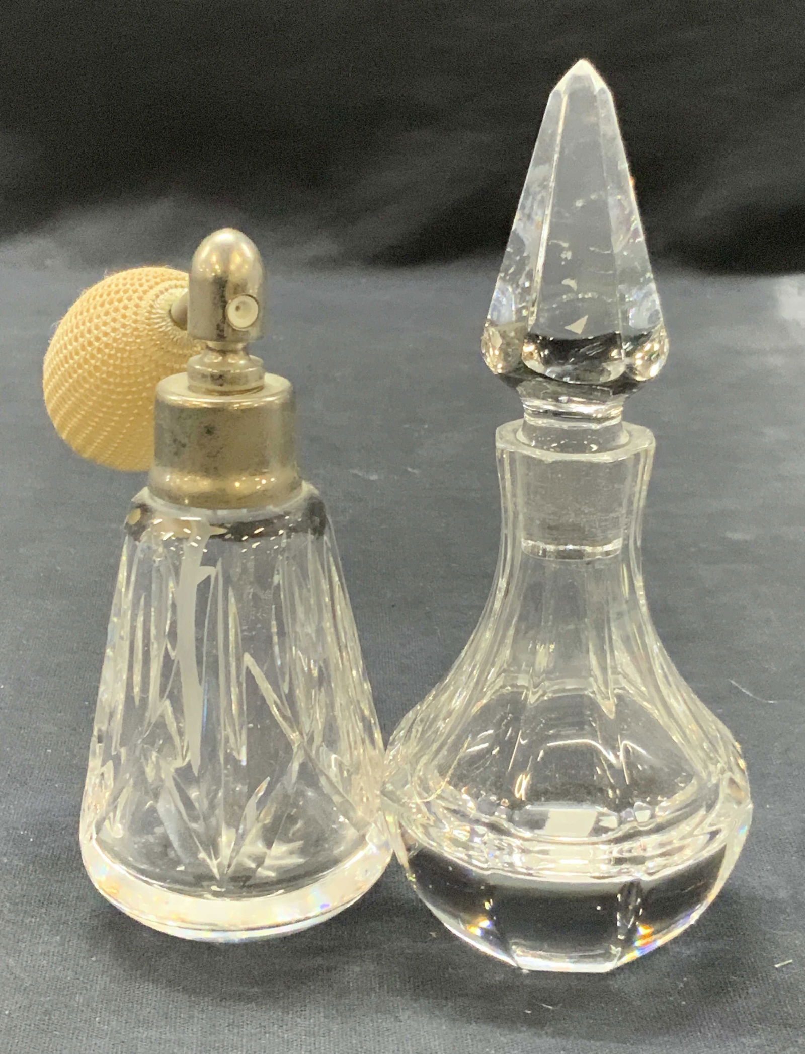 Lot 2 Cut Crystal Perfume Bottles (1 of 6)