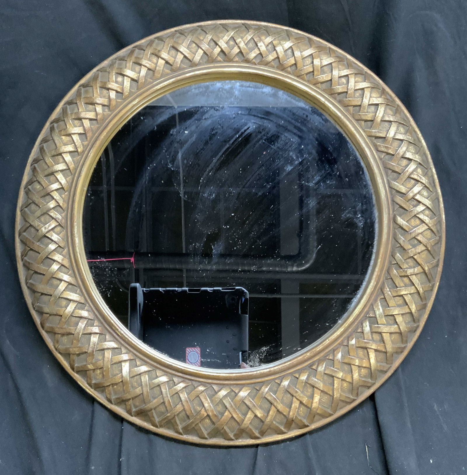 Gilt Wood Frame Circular Wall Mirror (1 of 6)