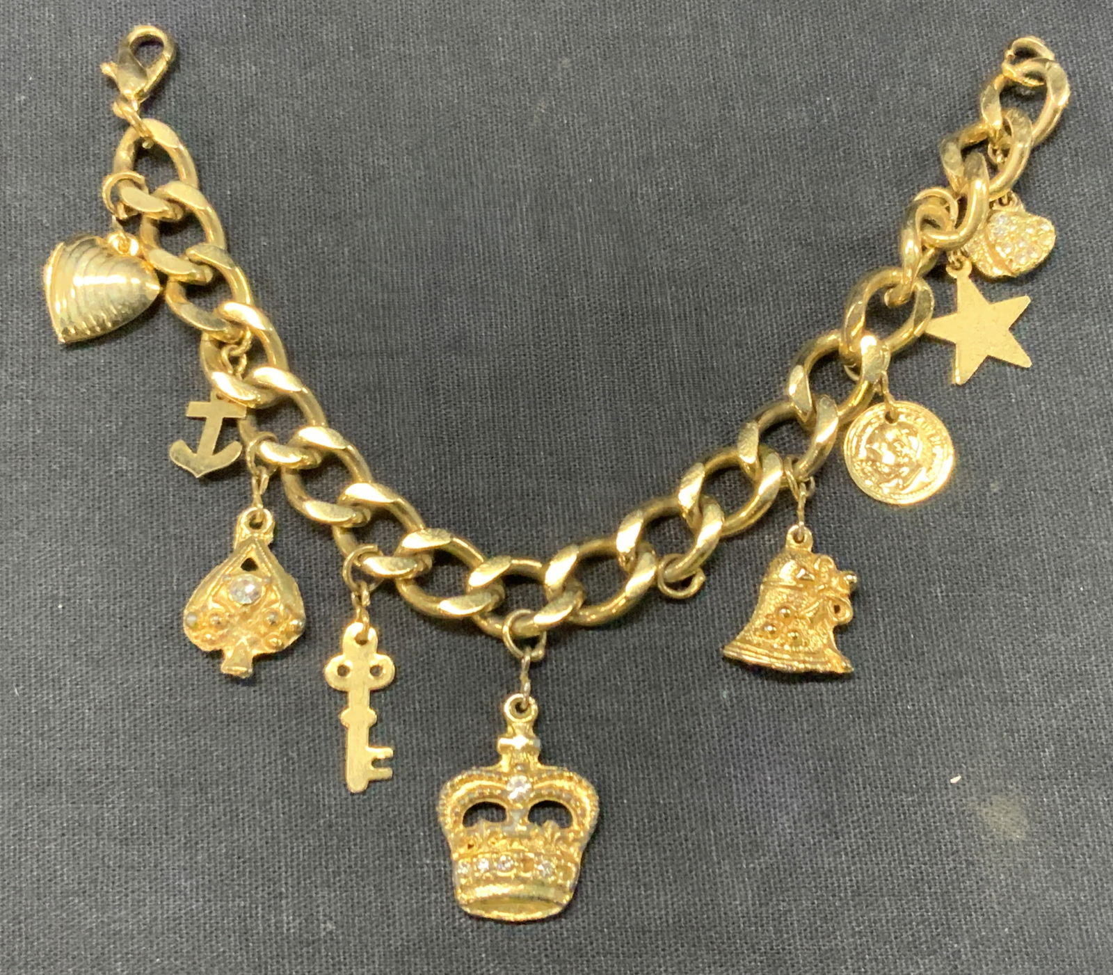 Gold Tn Charm Bracelet (1 of 5)