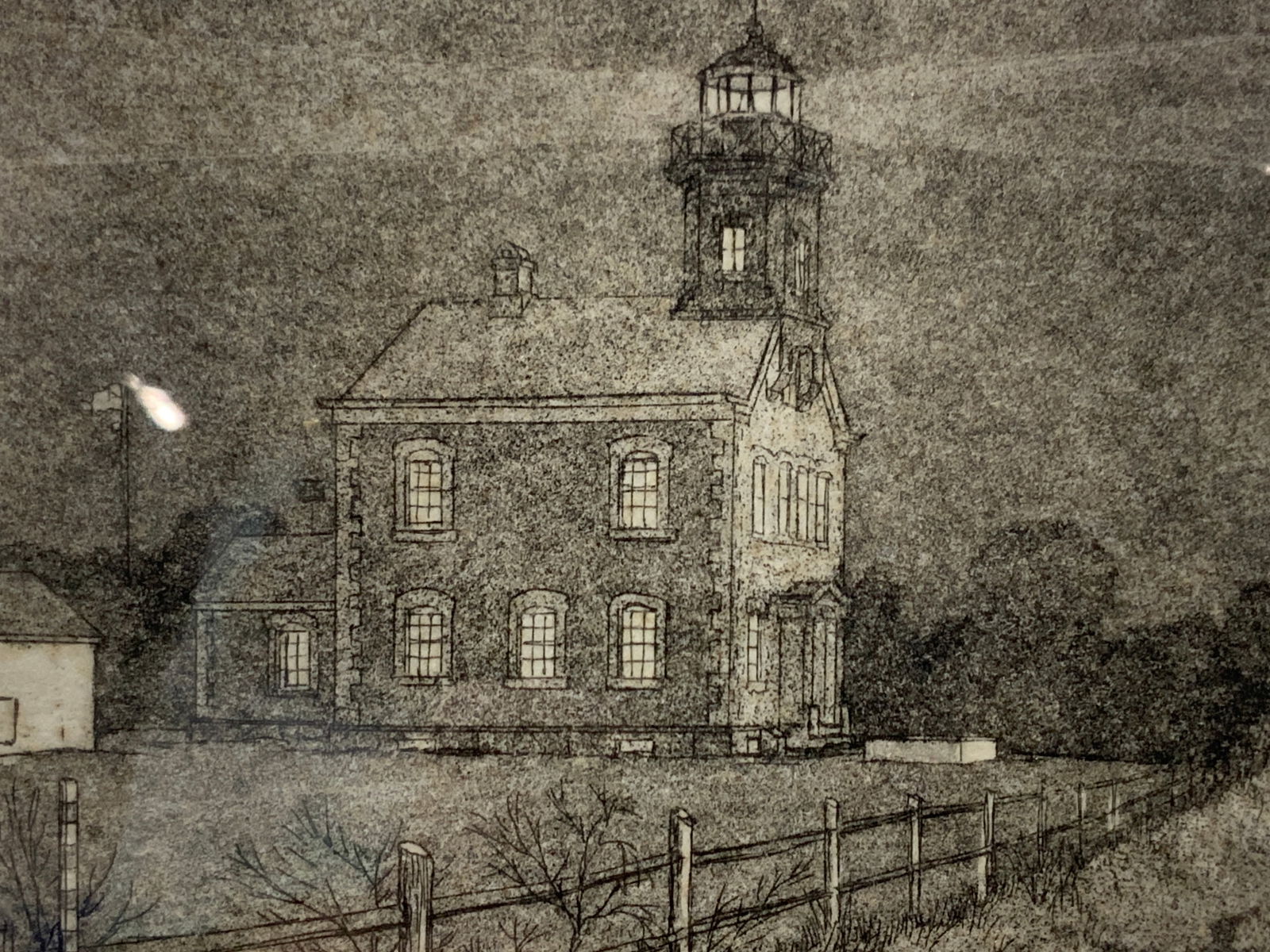 Ledoux Sgd Old Field Point Light House Engraving (1 of 7)