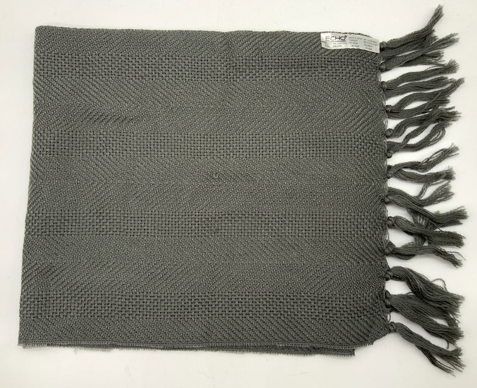 Echo Wool Blend Woven Fringe Scarf, Japan (1 of 7)