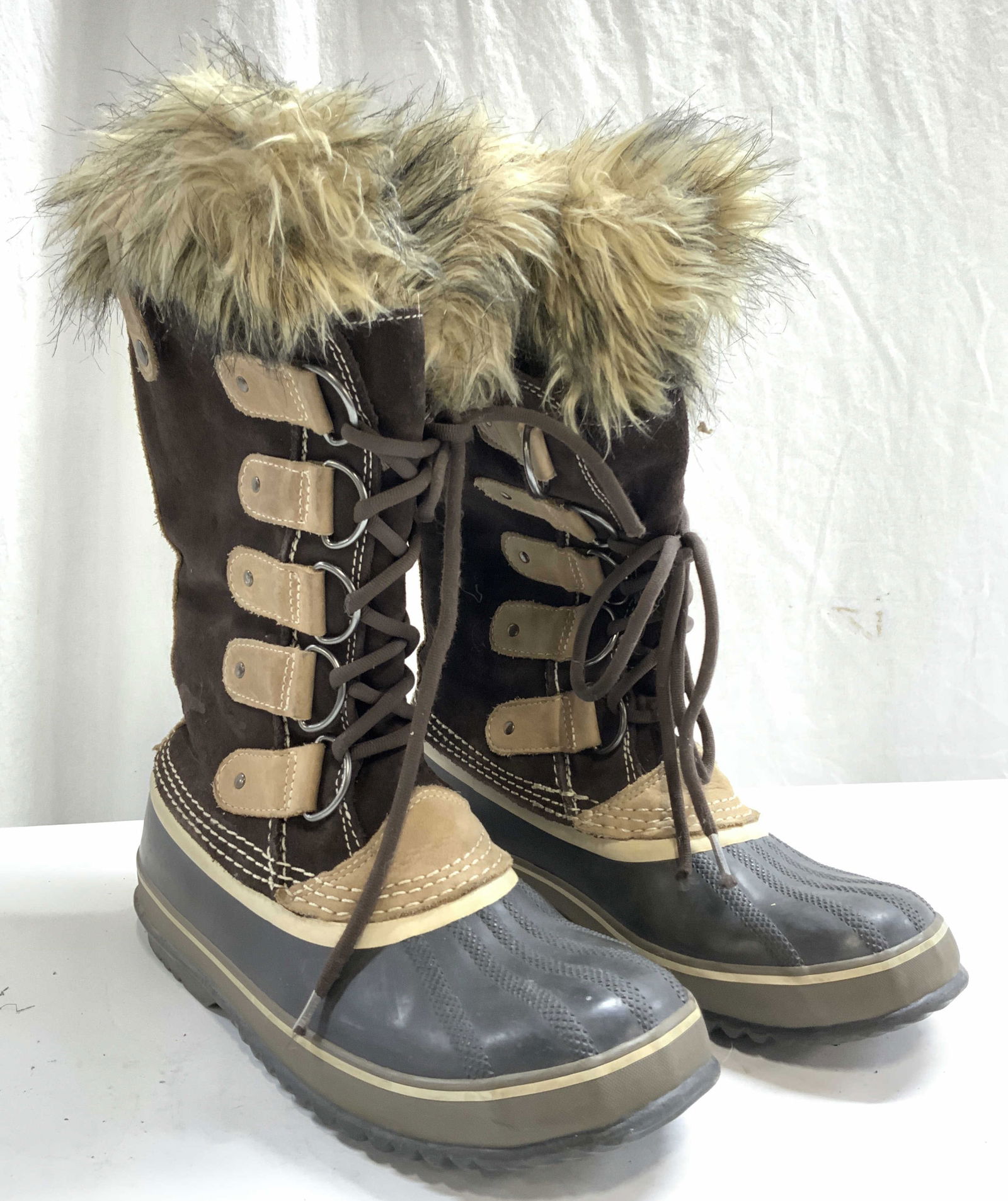 SOREL Suede & Rubber Womens Winter Boots Size 9 (1 of 8)
