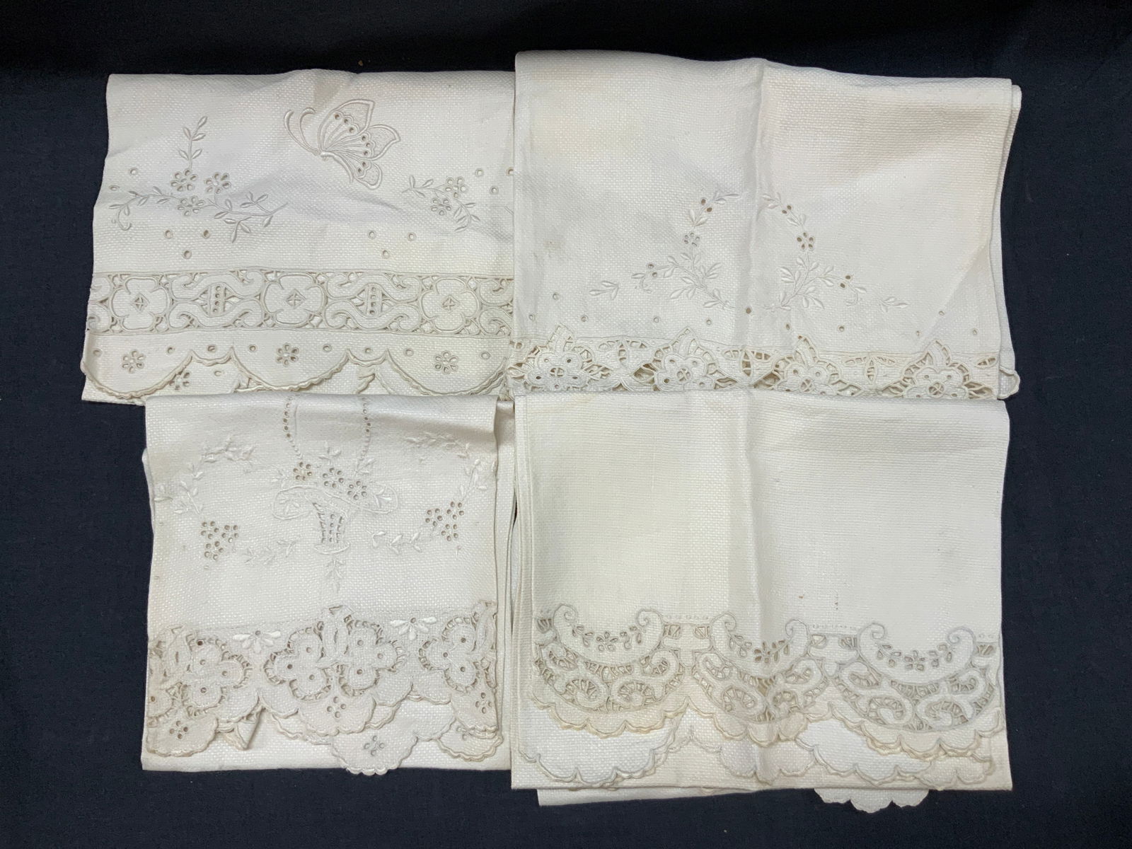 Lot 6 Vntg Linen Blend Embroidery Tea Towels (1 of 10)