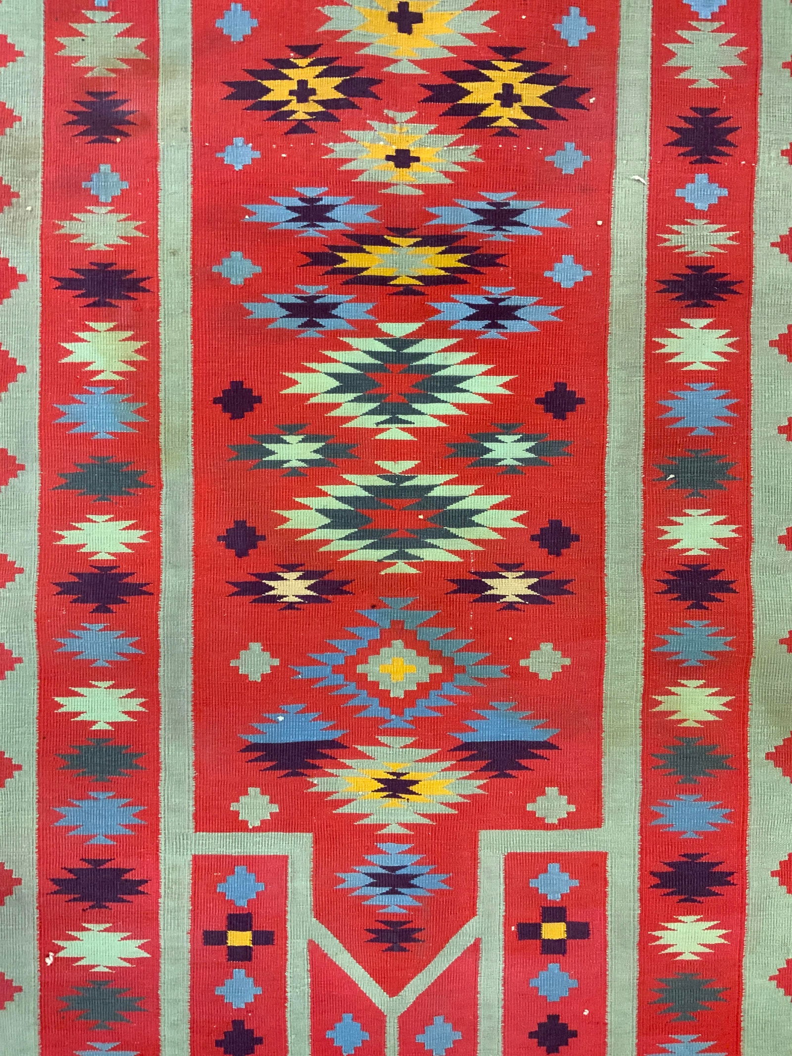 Vintage Handmade Kilim Flatweave Wool Rug (1 of 7)