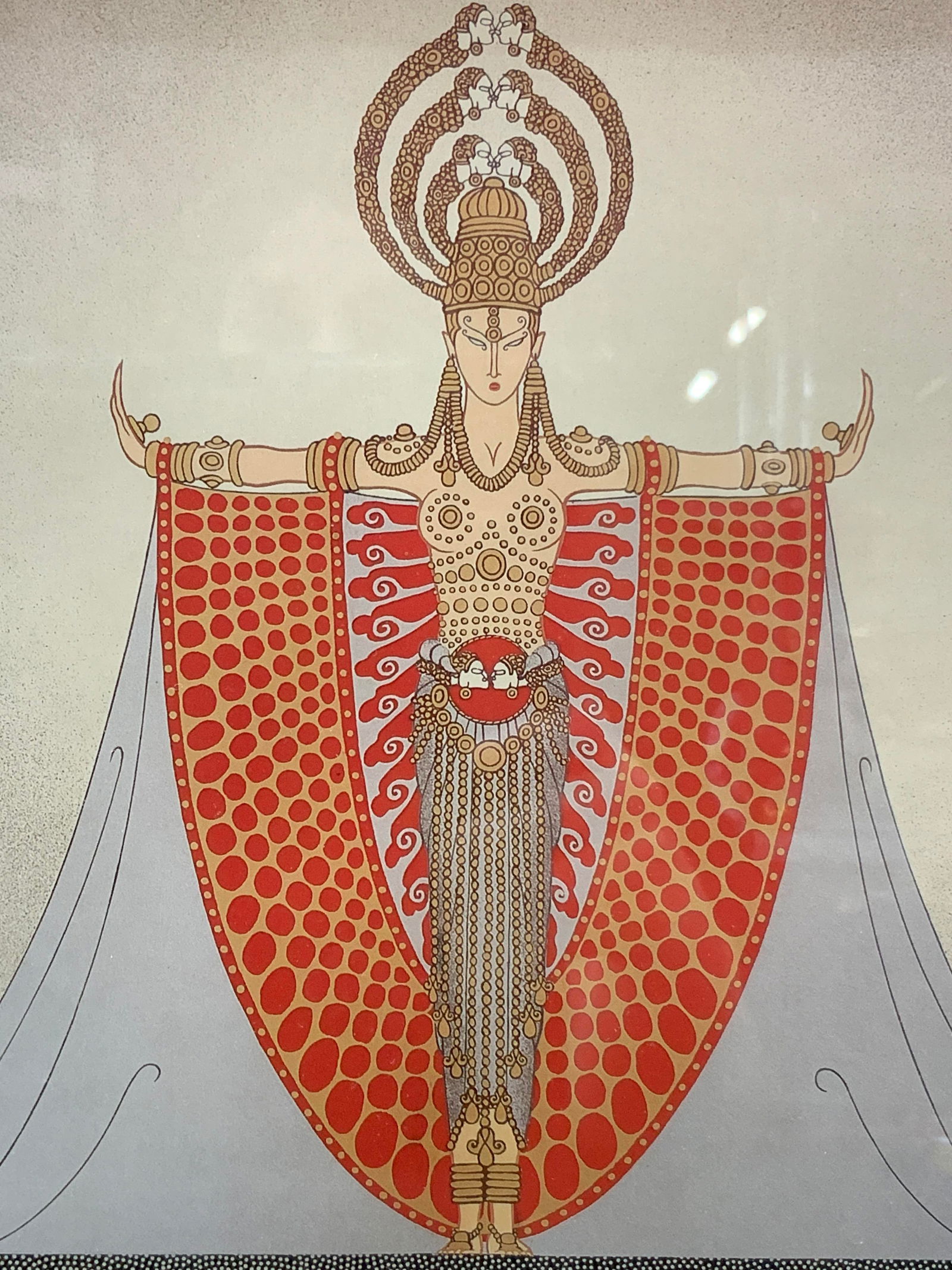 Erte Indo China Fashion Figural Lithograph (1 of 7)