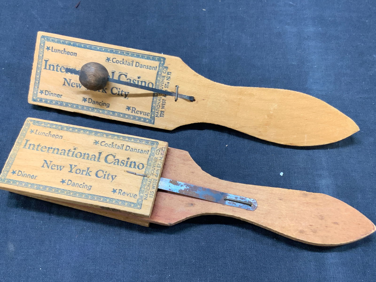 2 Vntg Wooden International Casino Noise Makers (1 of 6)