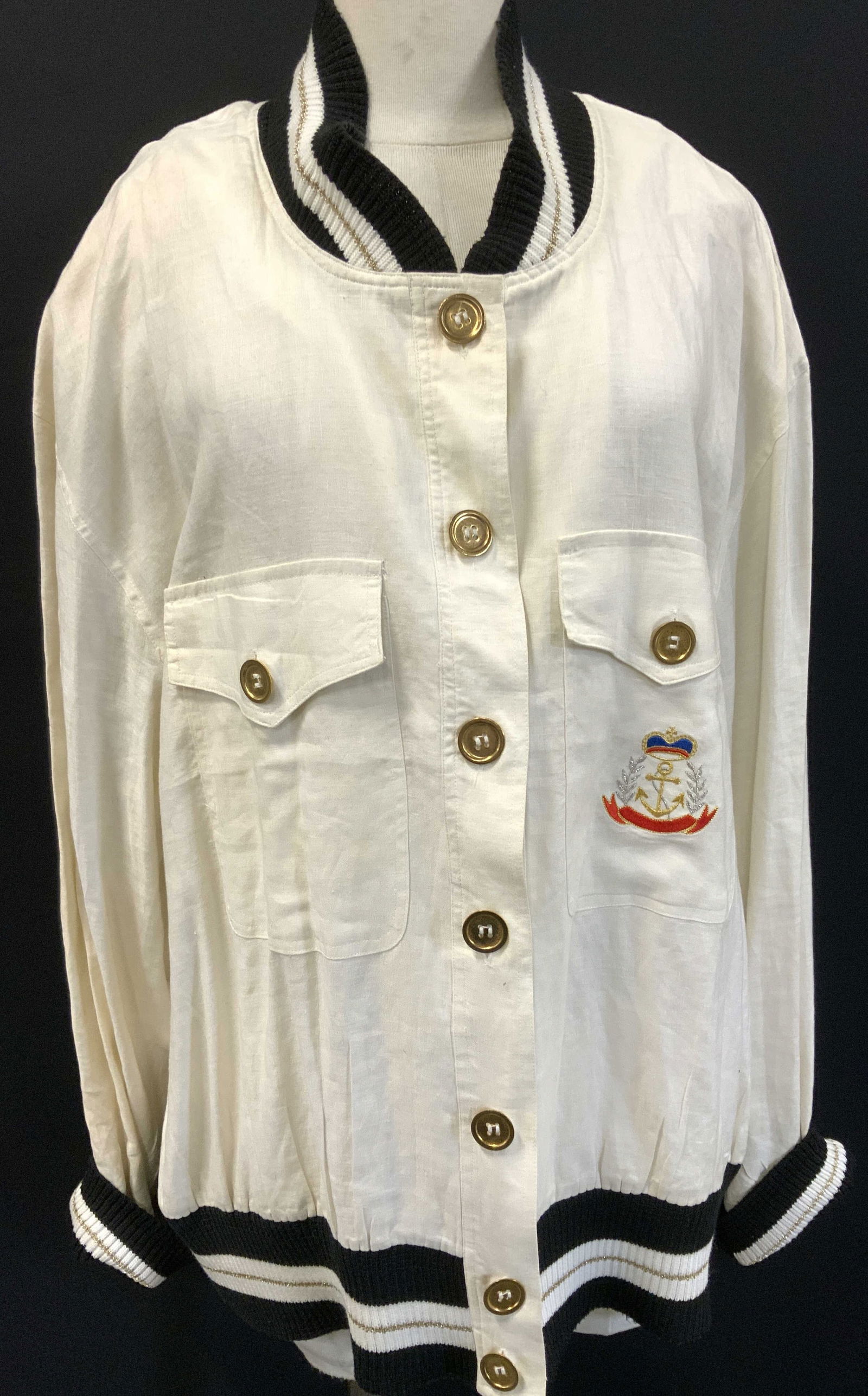 Regina Porter Linen Jacket w Nautical Accents (1 of 8)