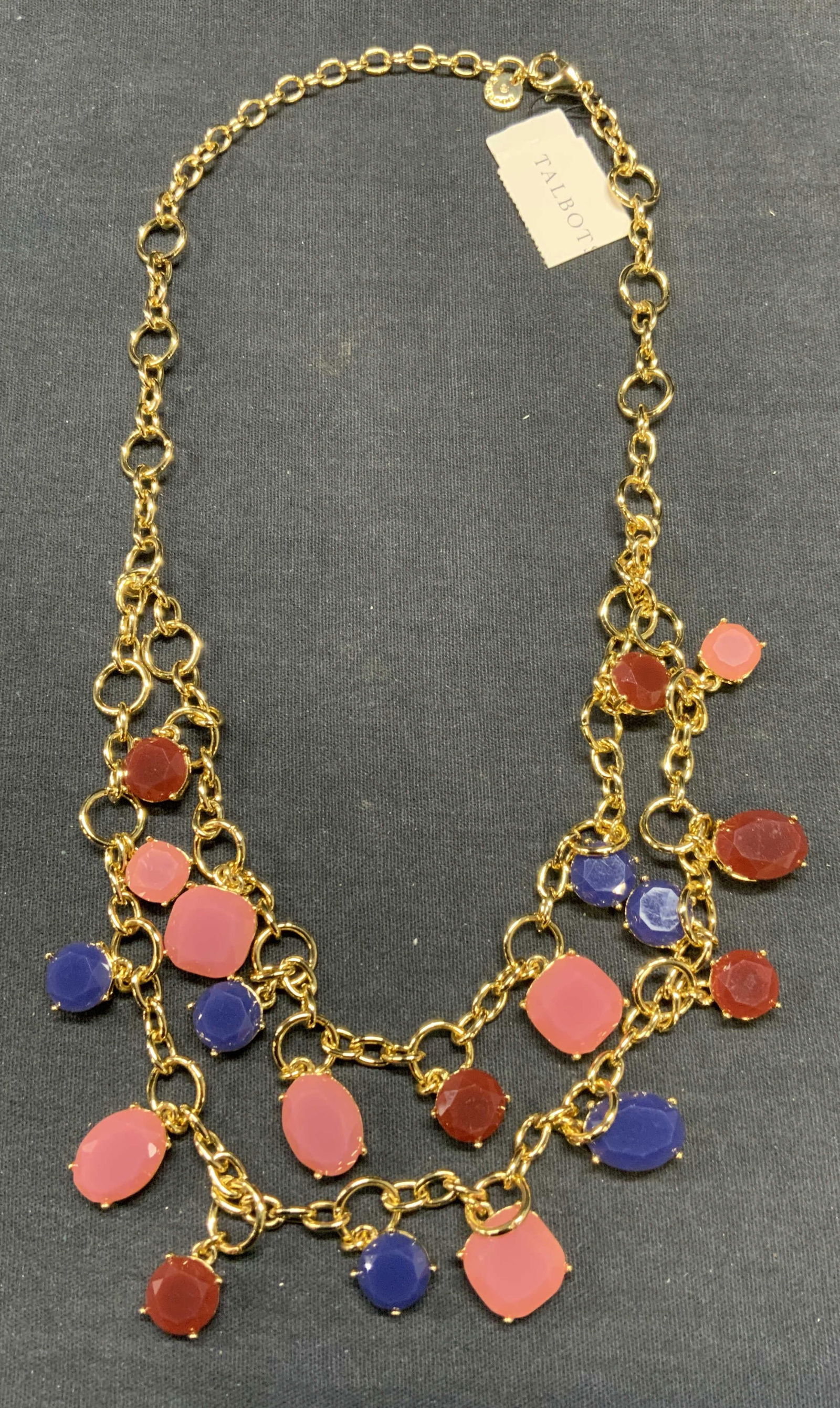 Talbots Gold Tone Crystal Necklace NWT (1 of 6)