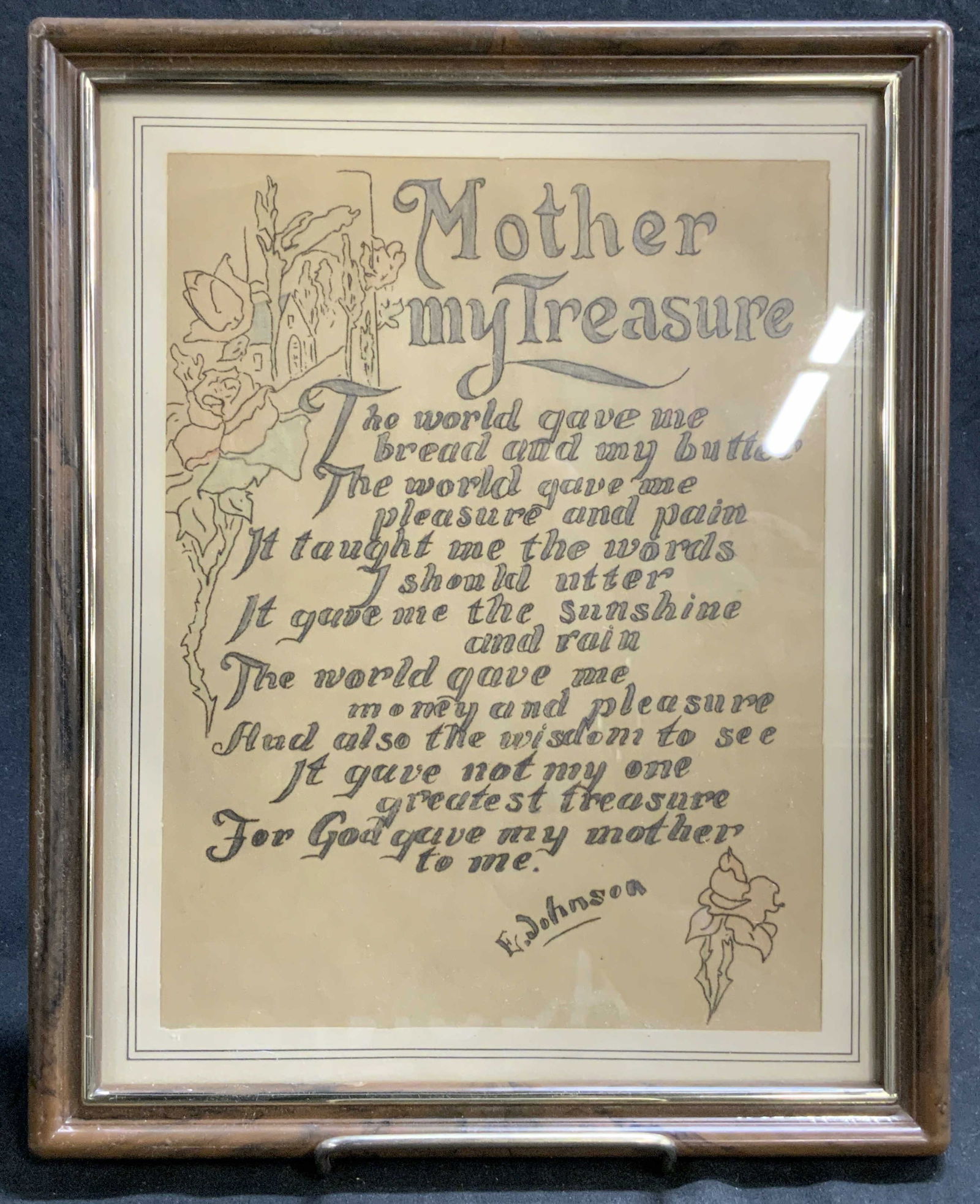 Vntg Framed Wall Art Wall Decor (1 of 6)