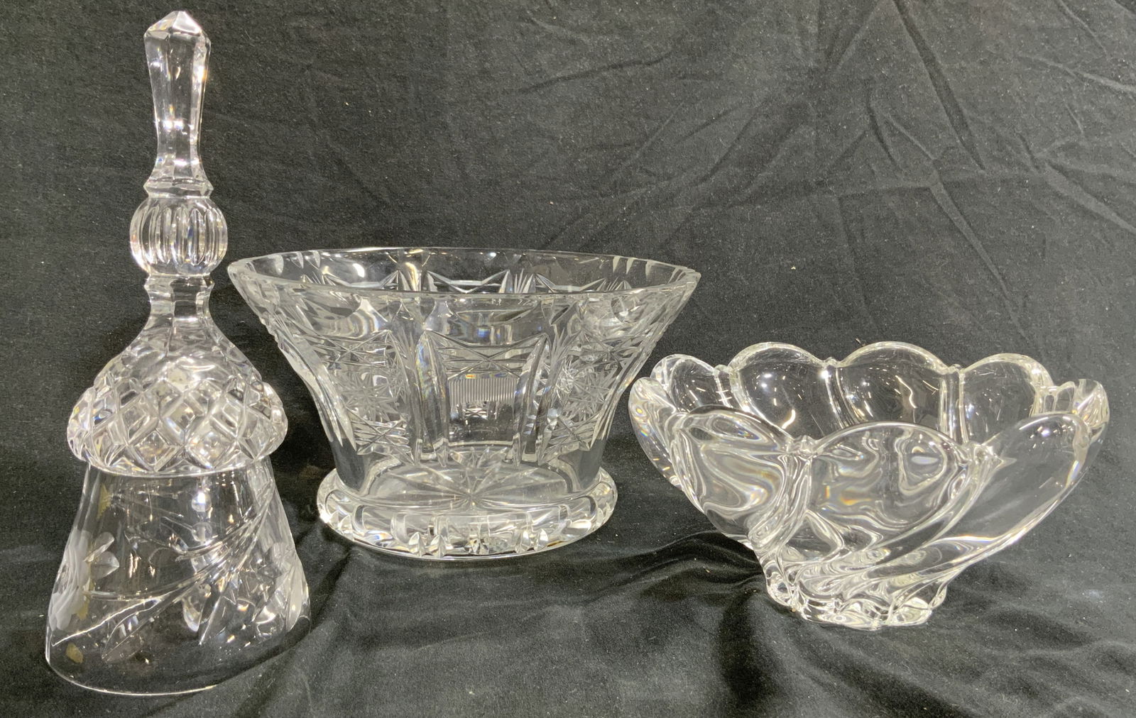 Lot 3 Crystal Vessels & Bell (1 of 6)