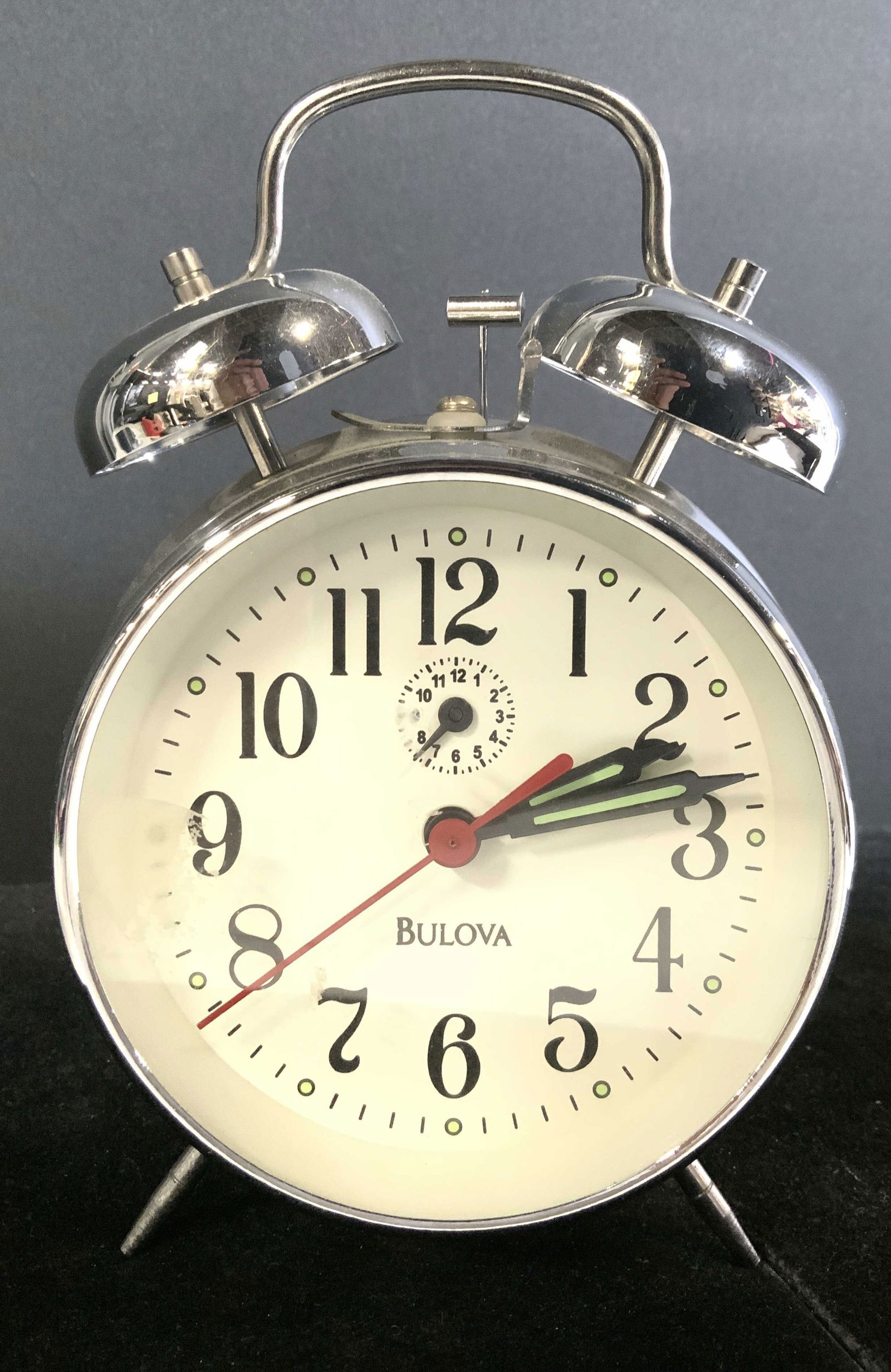 BULOVA 36 Hour Key Wind Alarm Clock (1 of 8)