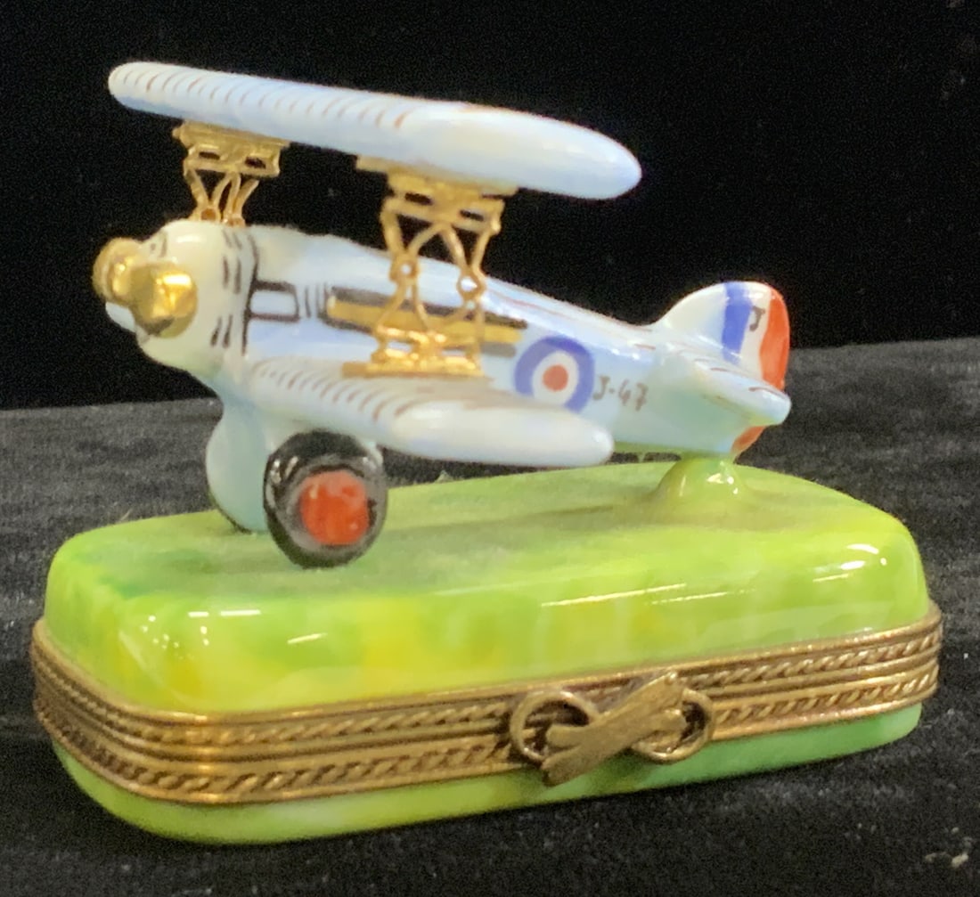 Limoges France Porcelain Airplane Pill Box (1 of 7)