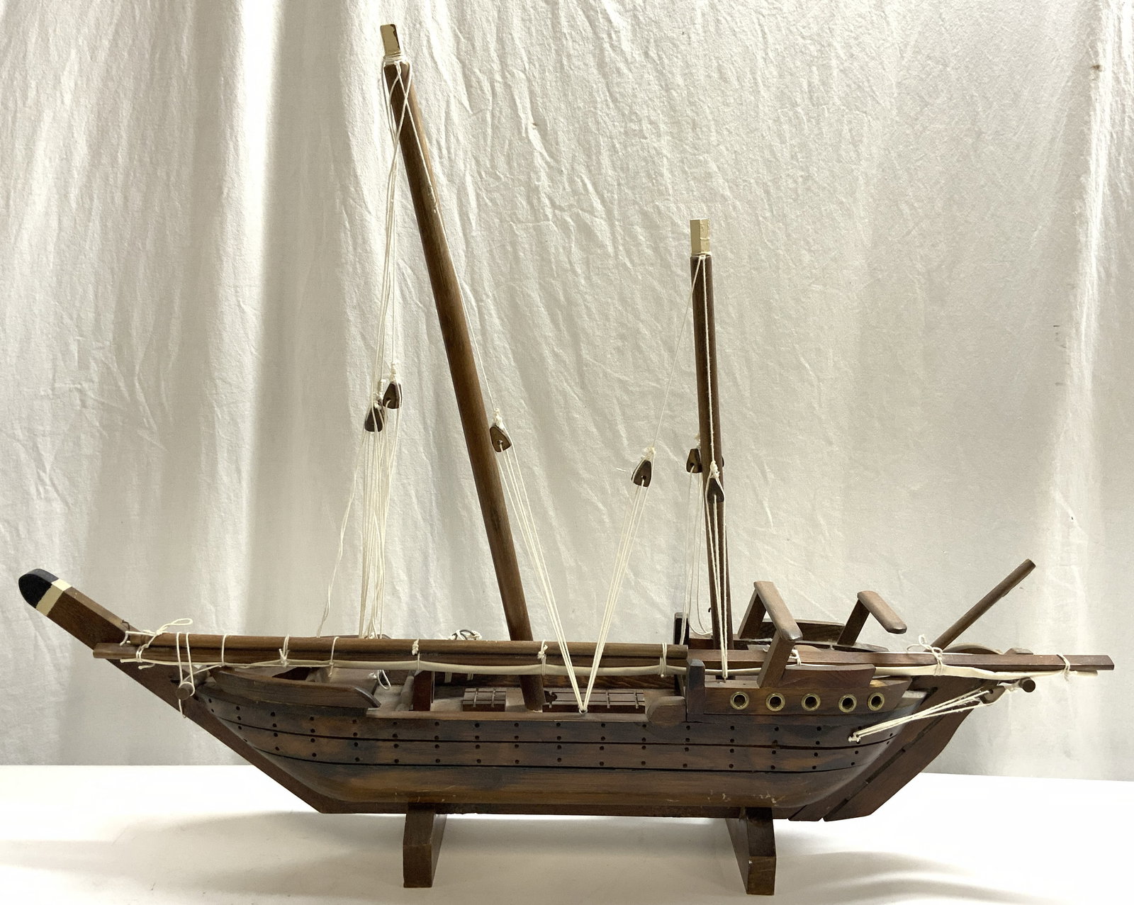 Vintage Wooden Model Ship (1 of 7)