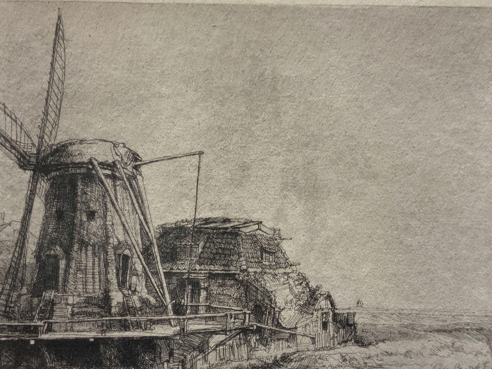 Rembrandt Windmill 1641 Etching On Paper (1 of 7)
