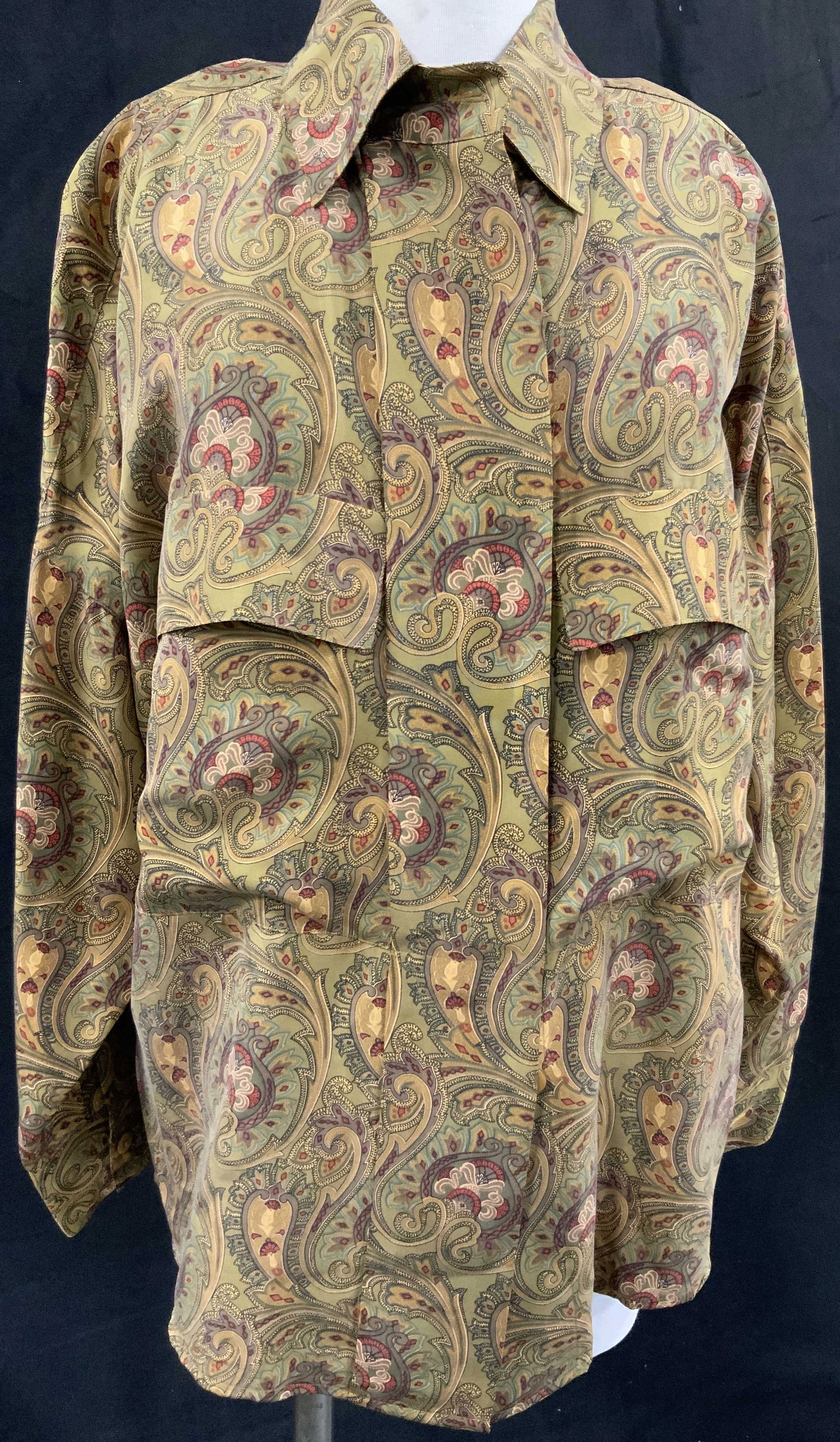 Ellen Tracy Paisley Silk Button Up (1 of 9)