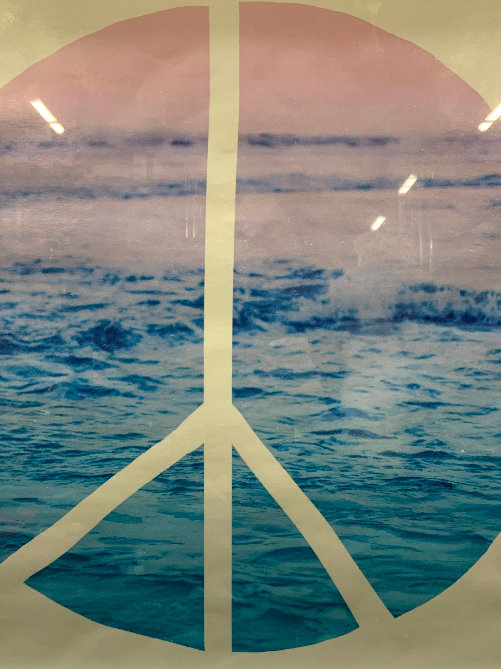 Framed Peace Sign Wave Litho (1 of 6)