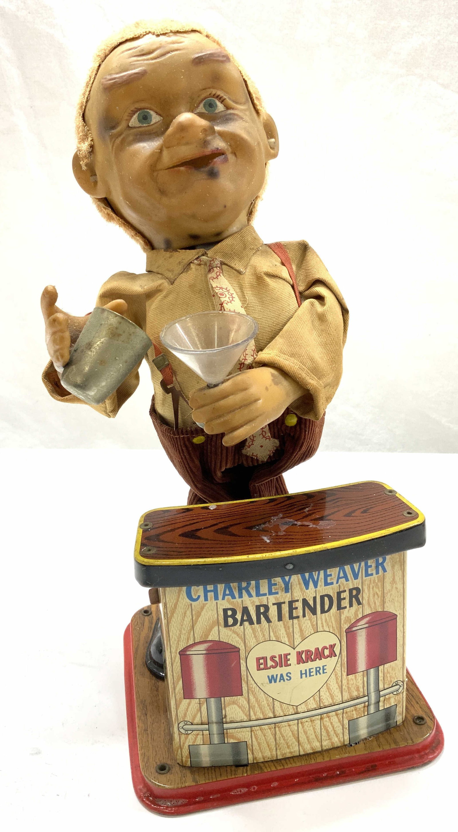 Mid Century Mechanical Toy Charley Weaver Bartender (1 of 10)