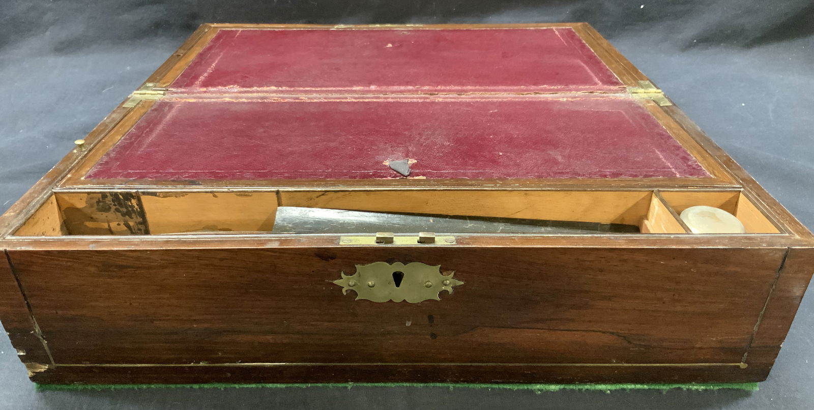 Antiq. Mahogany Wooden Writing Desk Box (1 of 12)