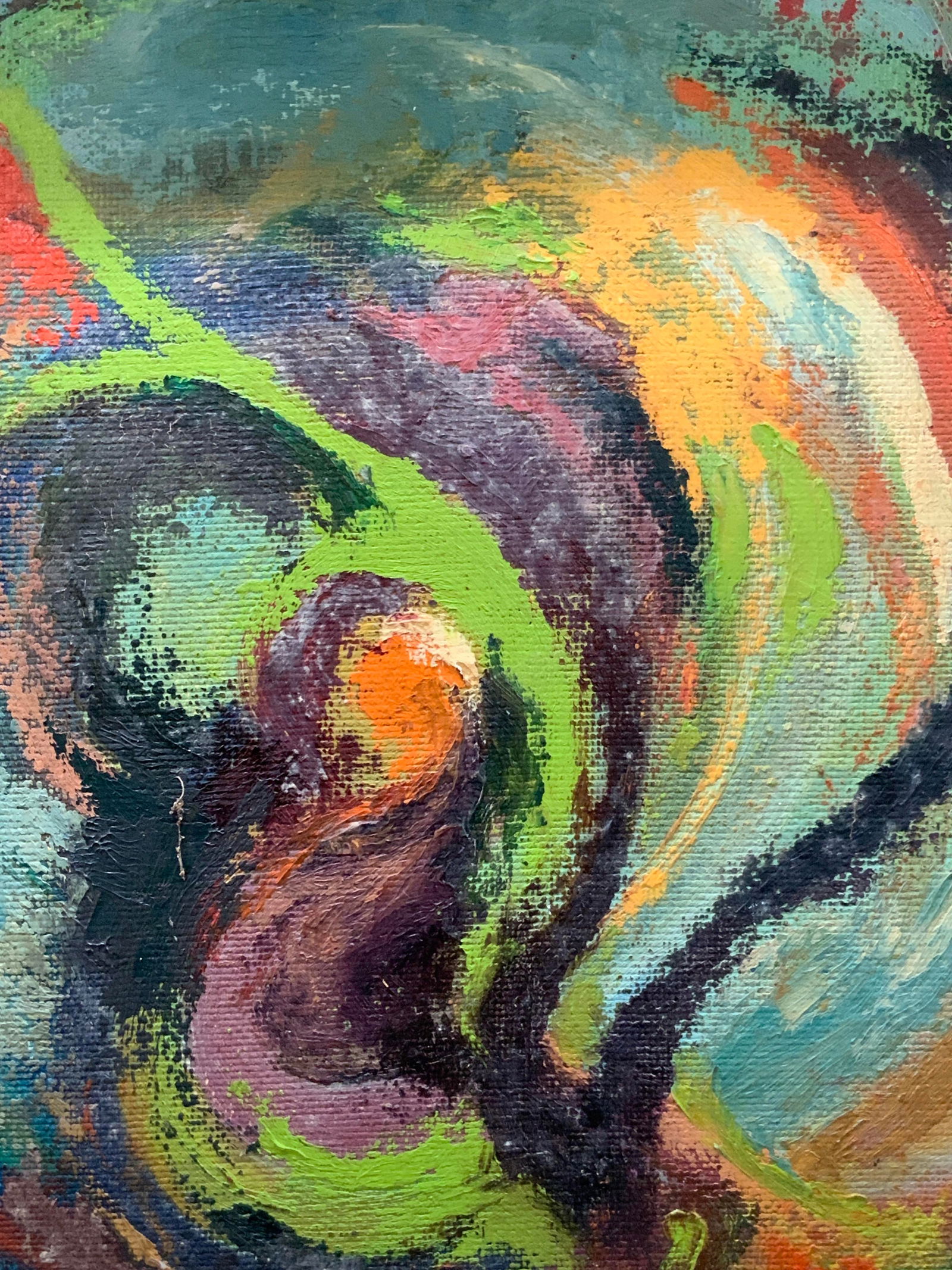 B.Bildner Sgd Abstract Oil Pastel Artwork (1 of 8)