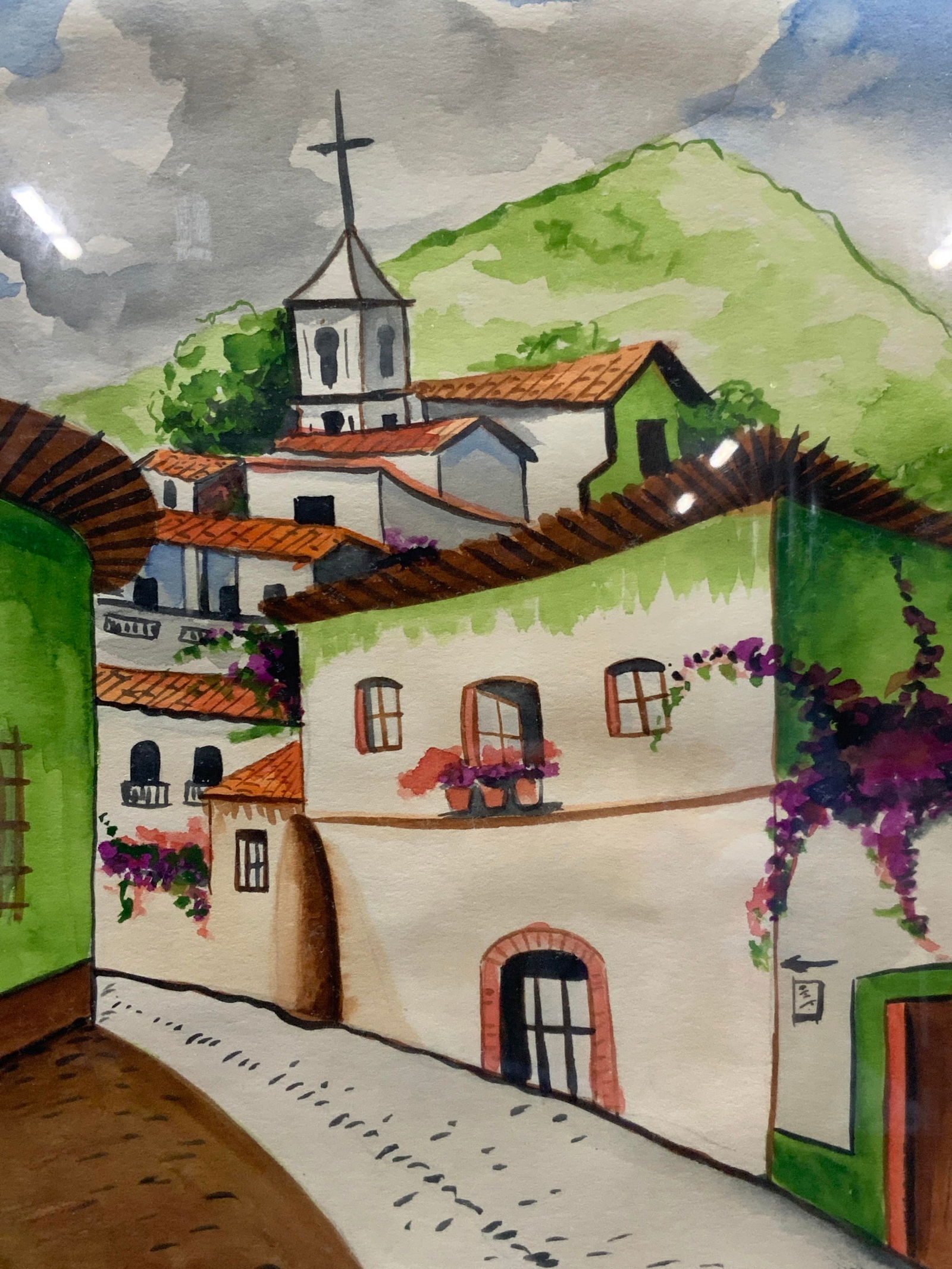 Sgd Latin American Street Scene Watercolor (1 of 8)