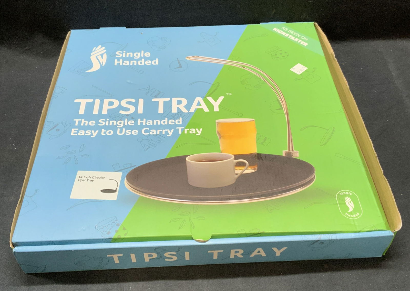 Tipsi Tray Single Hand Carry Tray NIB: Tipsi Tray single handed carry tray. New in box. Tray measures approx. 14 inches wide. Not examined out of packaging. Tipsi tray, carry tray, single hand tray, tray, tableware, table accessories, home