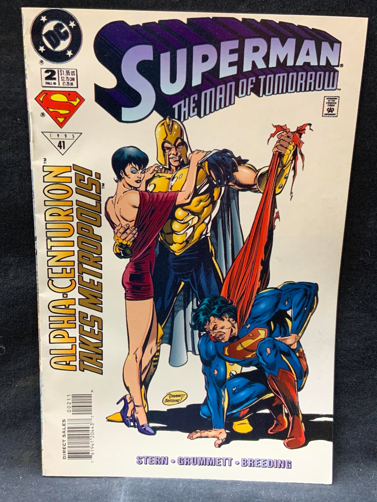 1995 Superman The Man Of Tomorrow DC Comic: Copyright 1995 dc comics, Superman the man of tomorrow. Approx 10 x 7 inches. Minor discoloration to cover and wearing to spine. Comic books, comics, graphic novels, Illustrated books, Superman comic 