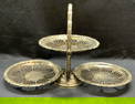 Vintage Queen Anne Silver Plated 2 Tier Tray Eng