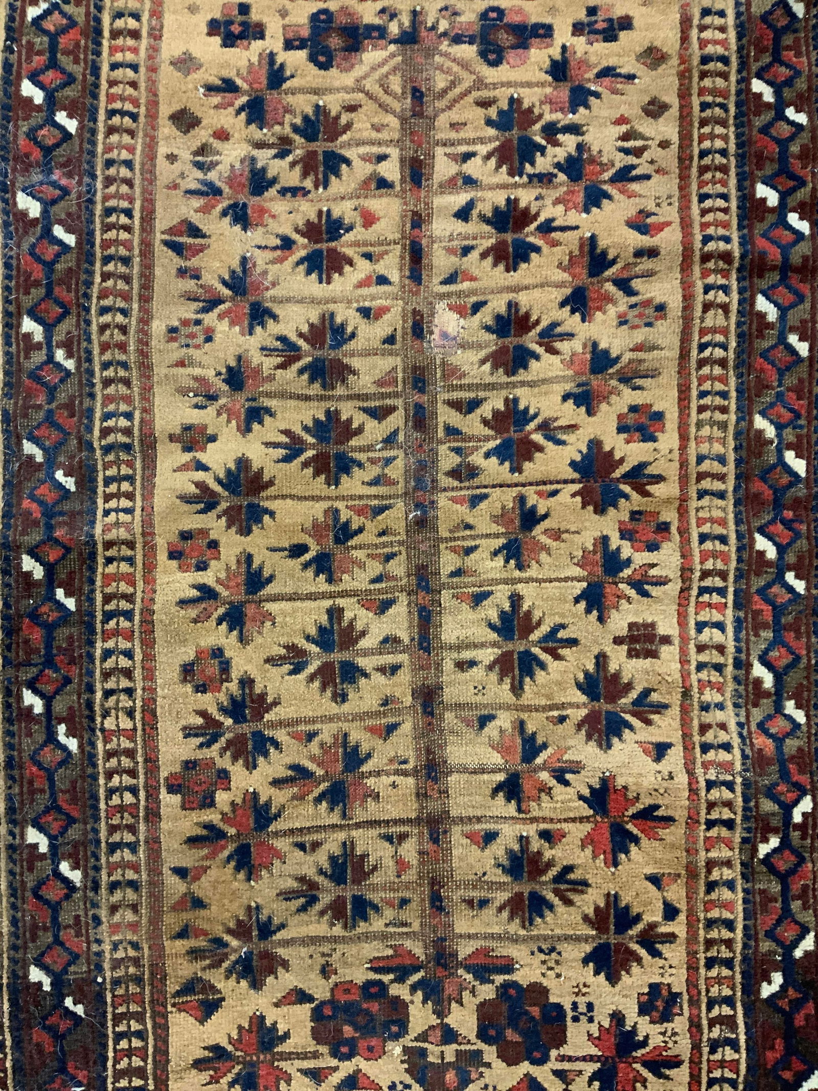 Antique Baluch Turkman Handmade Wool Rug (1 of 7)