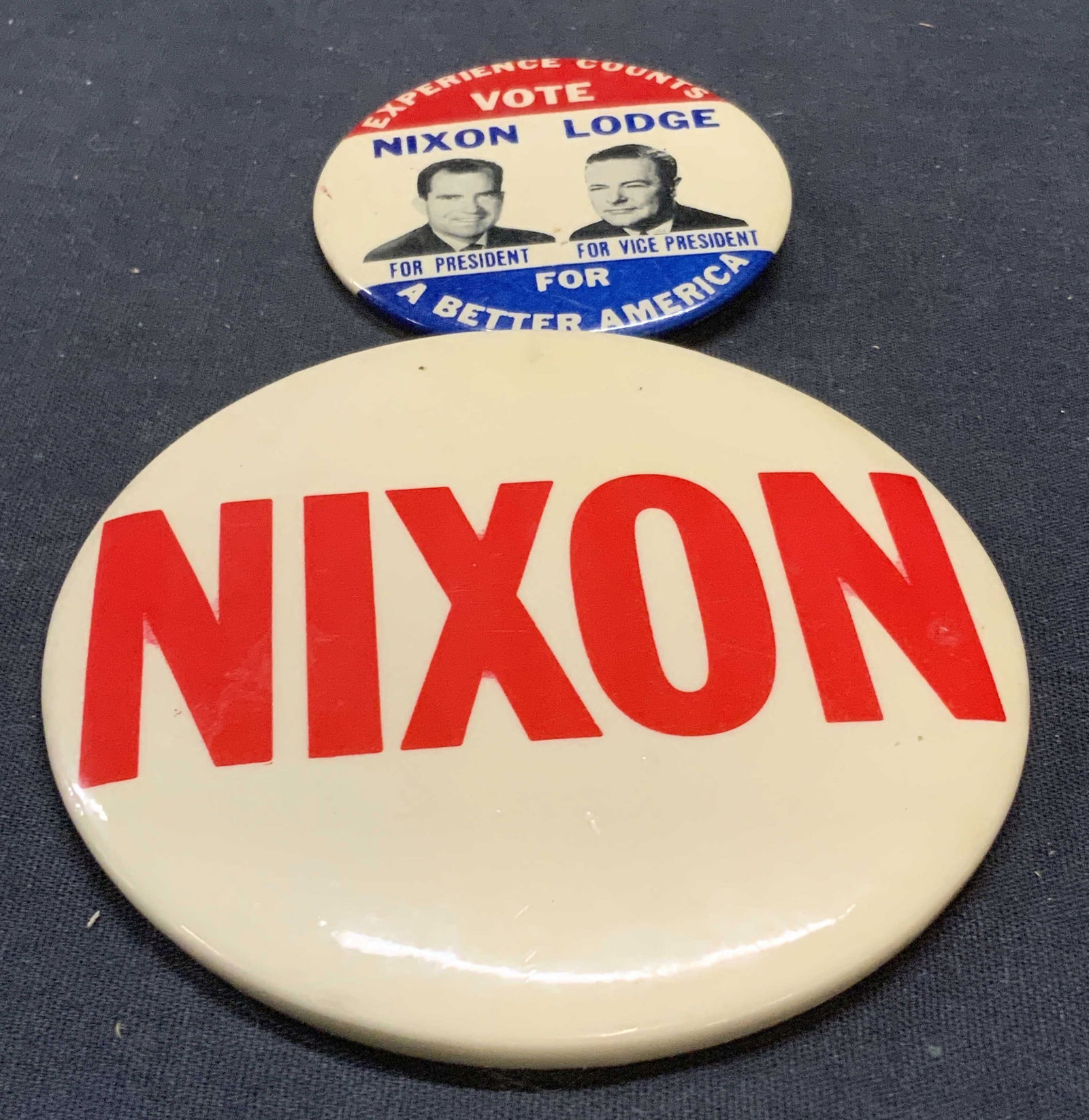 Lot 2 Vintage NIXON Political Button Pins (1 of 7)