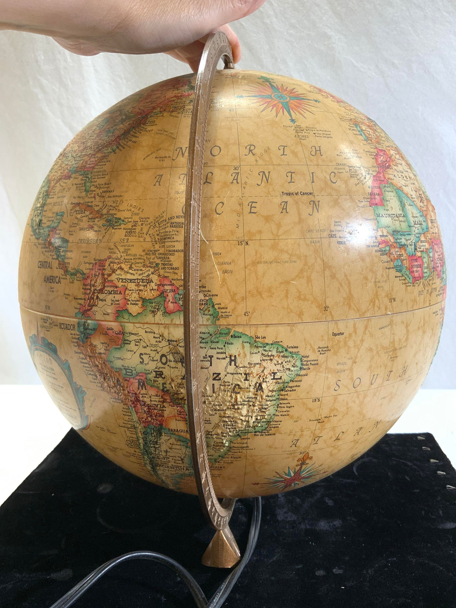 REPLOGLE Light-Up Vntg World Globe, USA (1 of 7)
