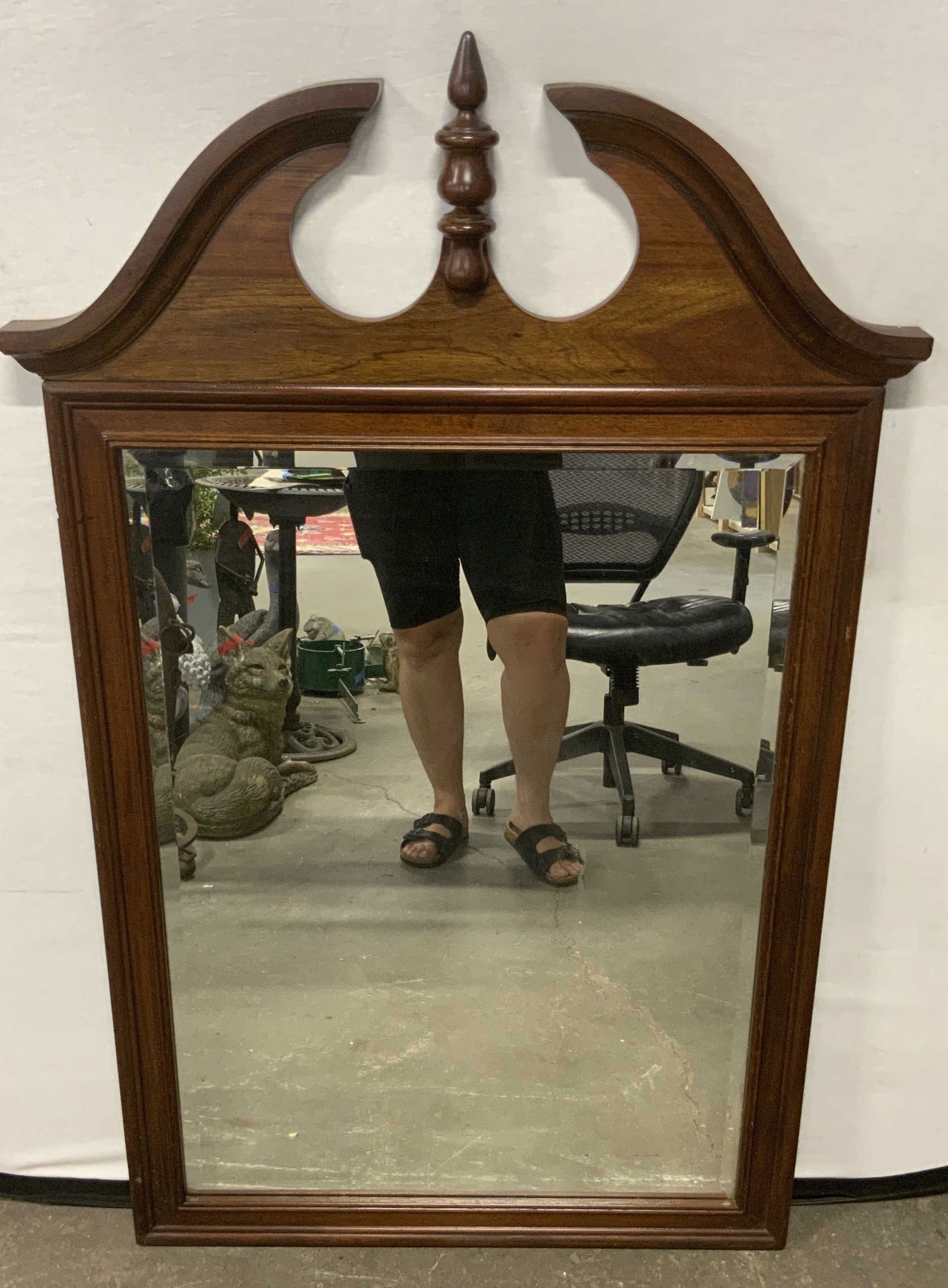 Vintage Carved Wood Traditional Style Mirror (1 of 7)